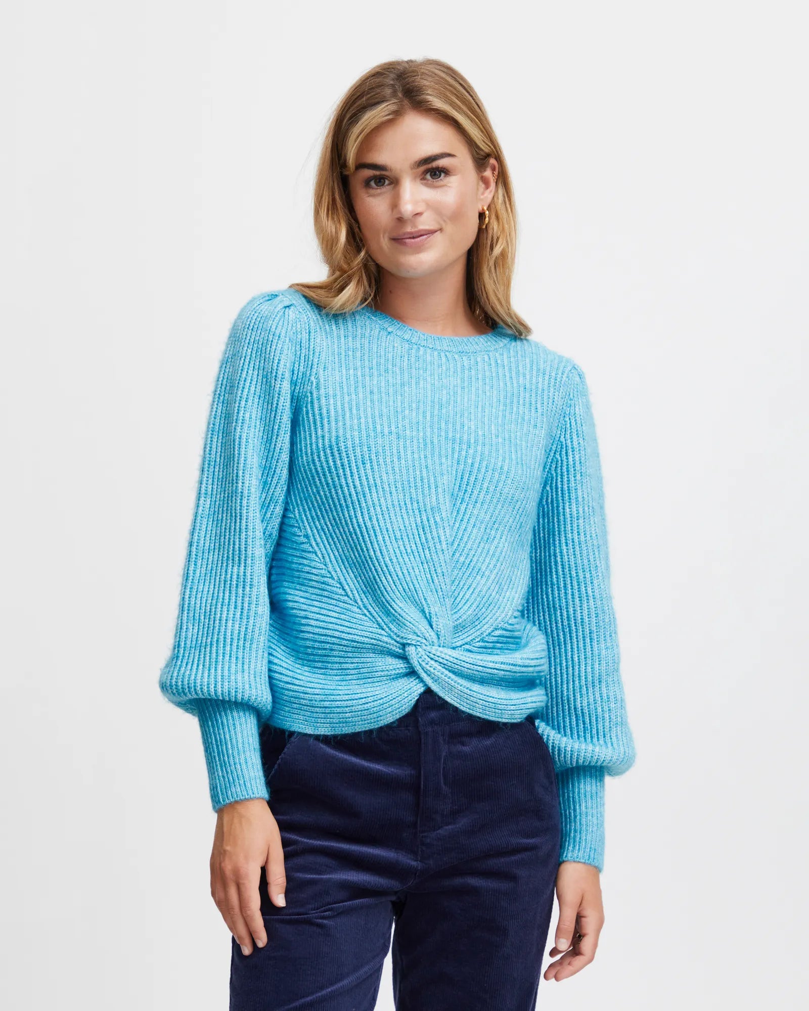 Elna Ethereal – Blue Fransa - Knitted Melange Pullover Beacon