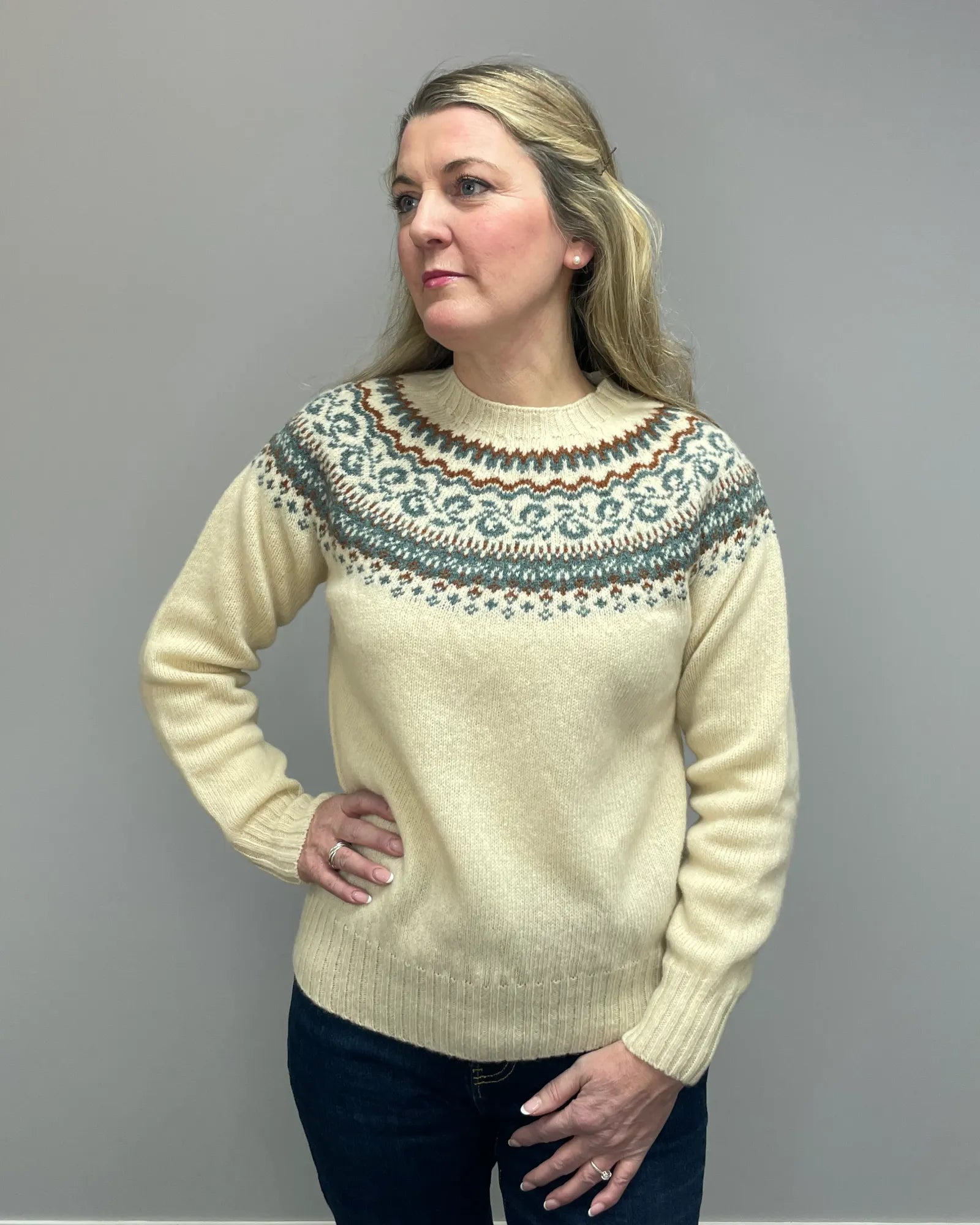 Cream fairisle jumper best sale