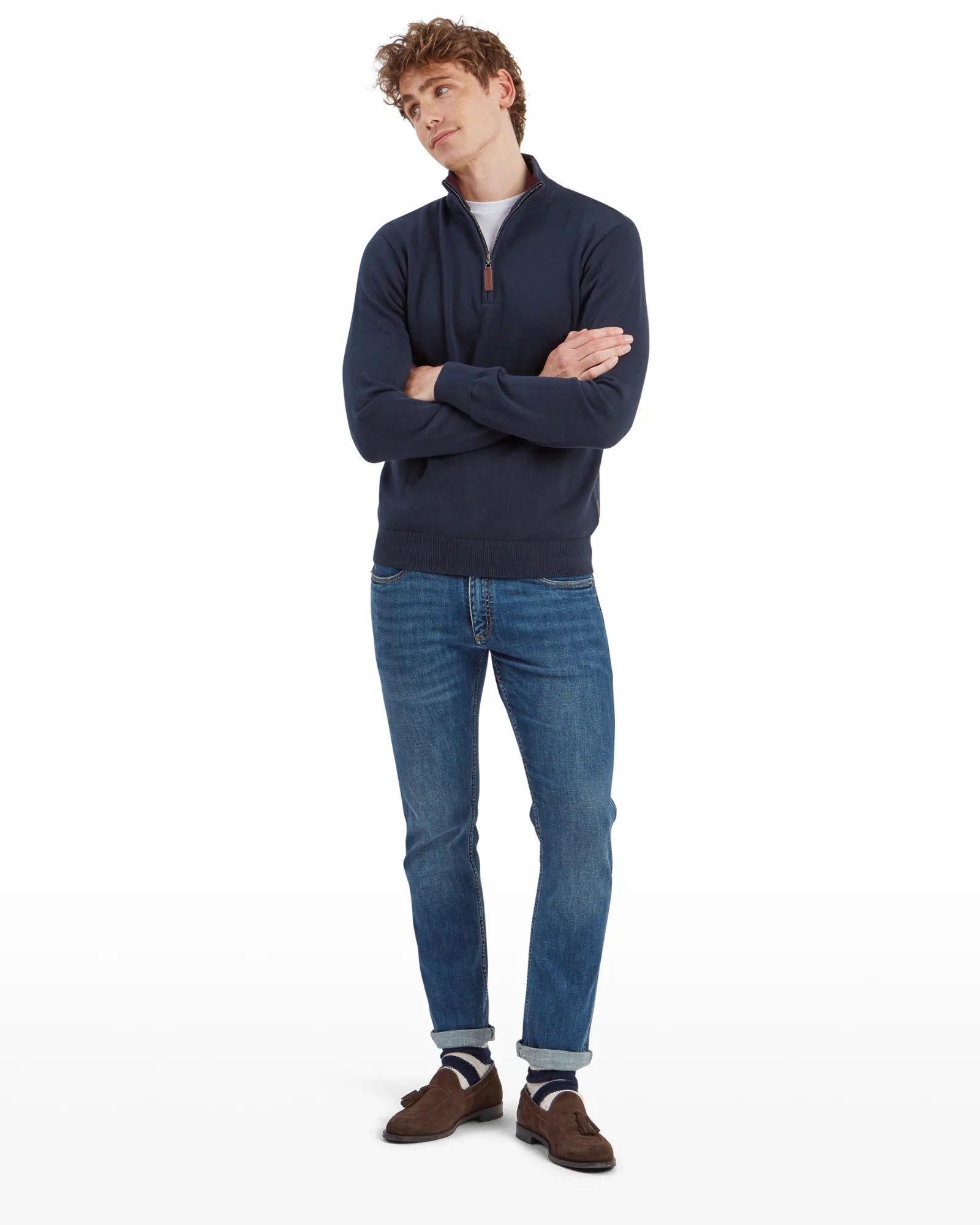 Calton Jumper - Petrol Blue