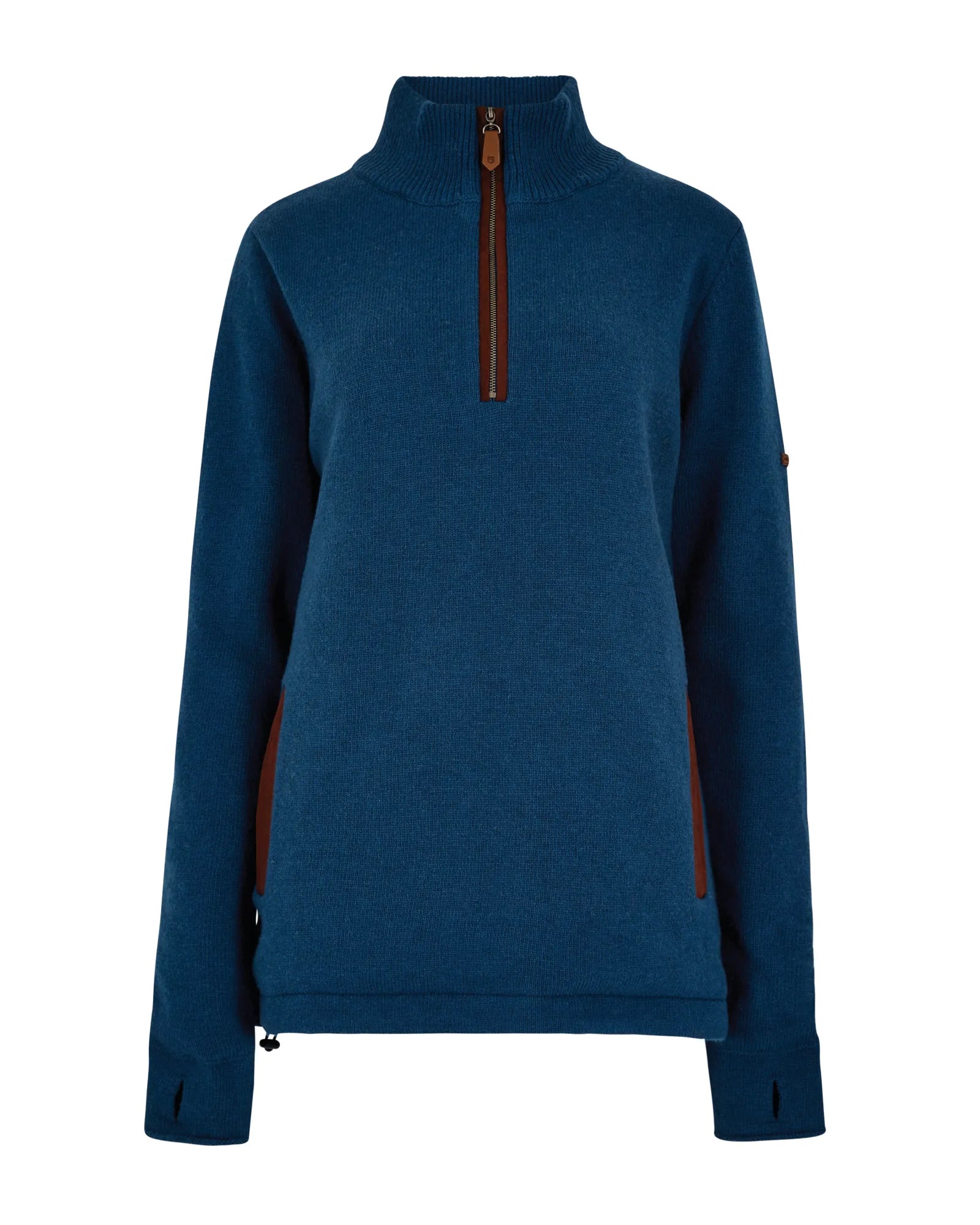 Morrisey Zip Neck Sweater - Peacock