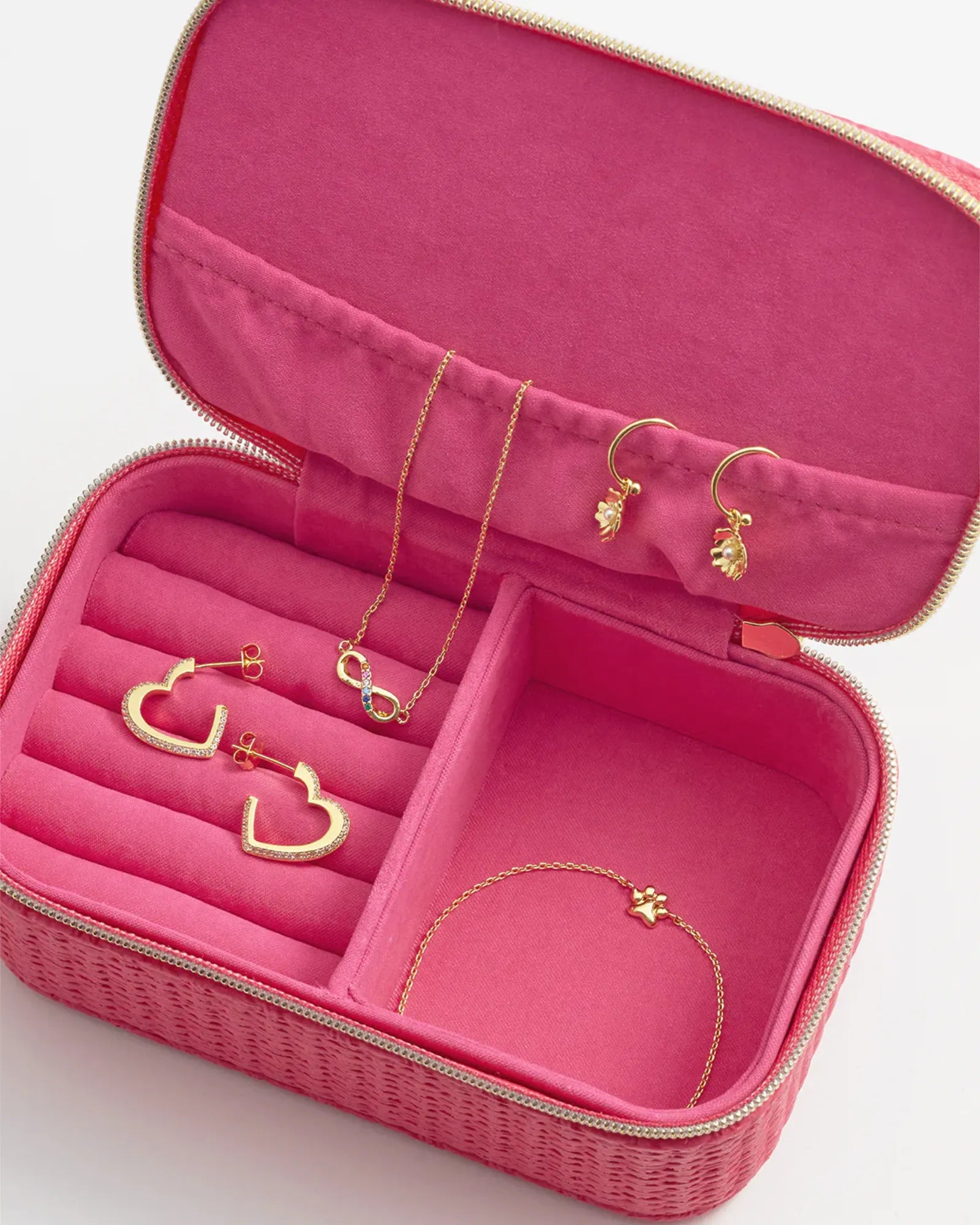 Mini Jewellery Box - Bright Pink