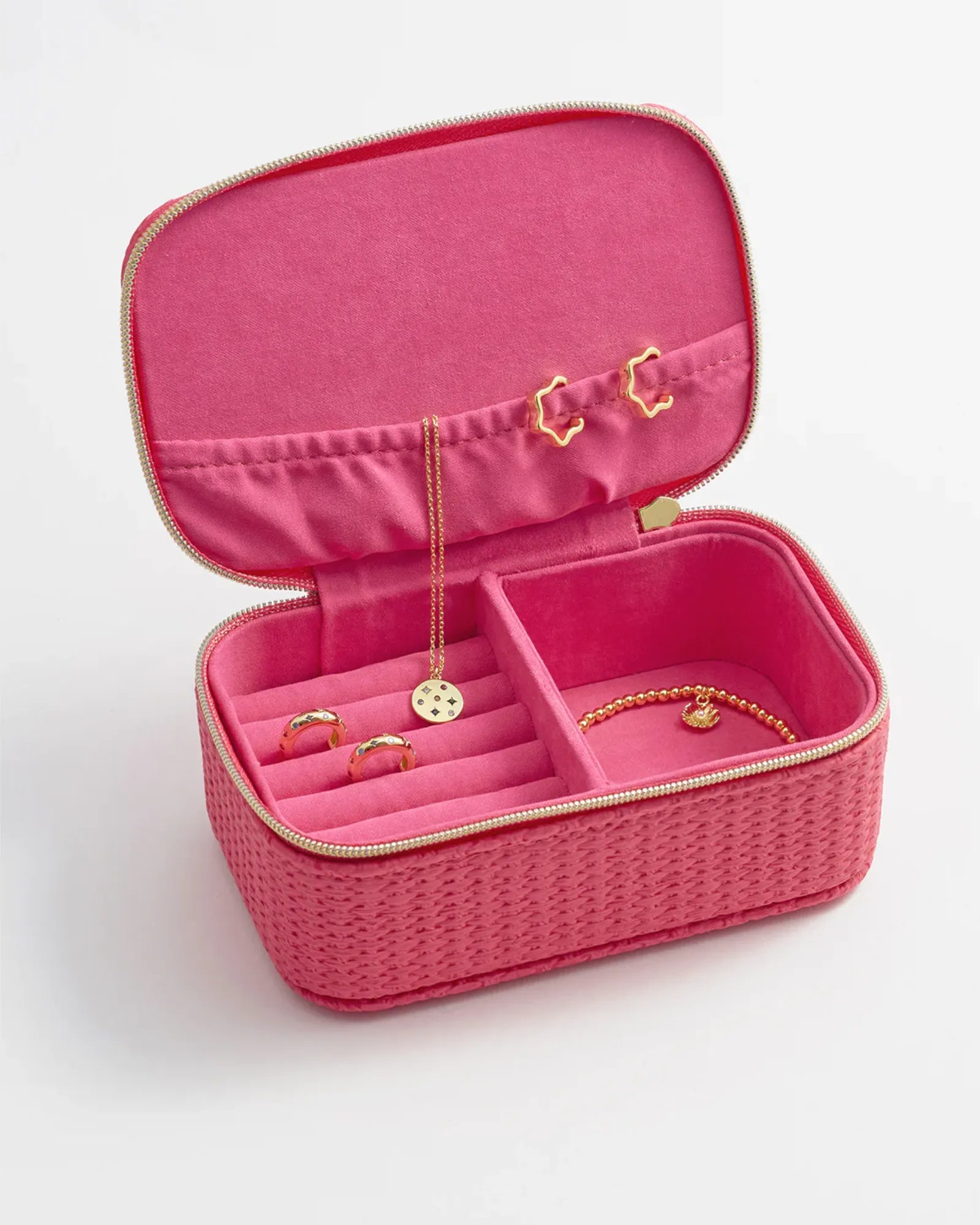 Mini Jewellery Box - Bright Pink