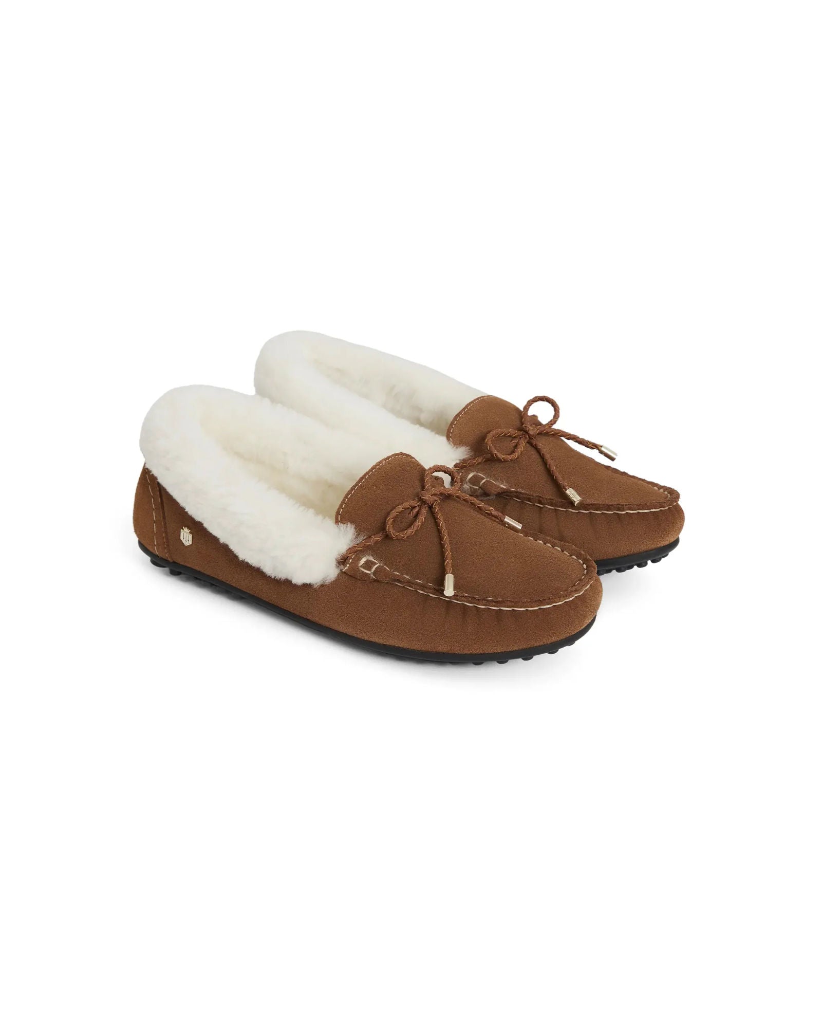 Henley Tan Shearling Lined Slippers