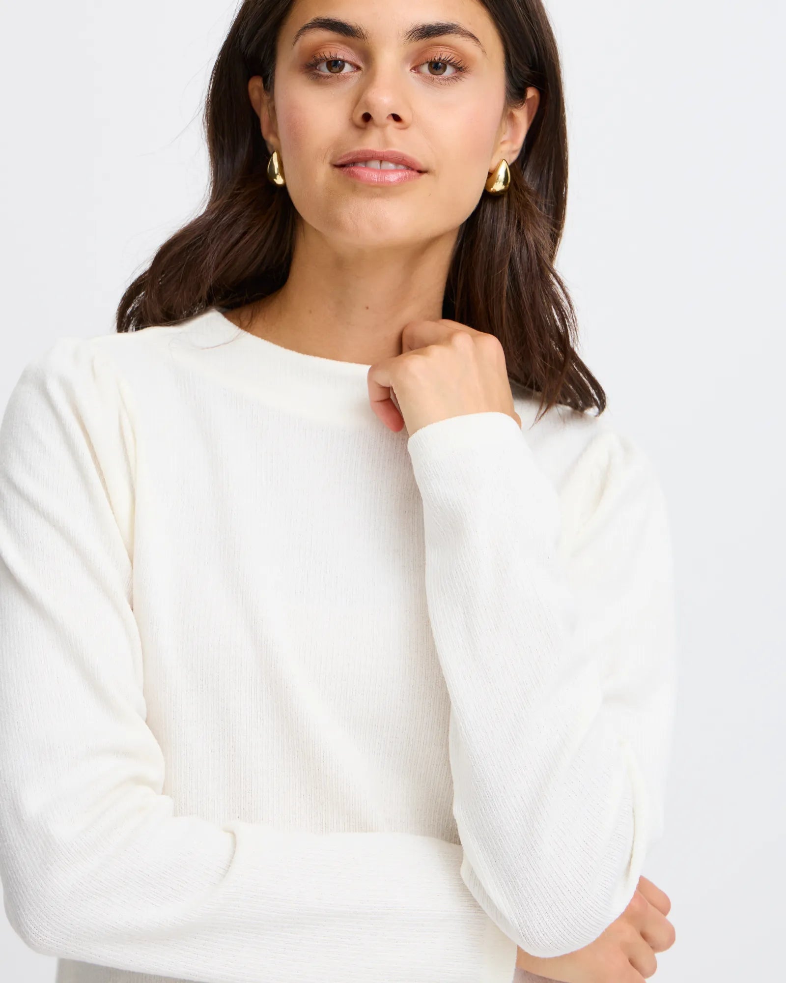 Anabel Long Sleeve T-Shirt - Birch Melange