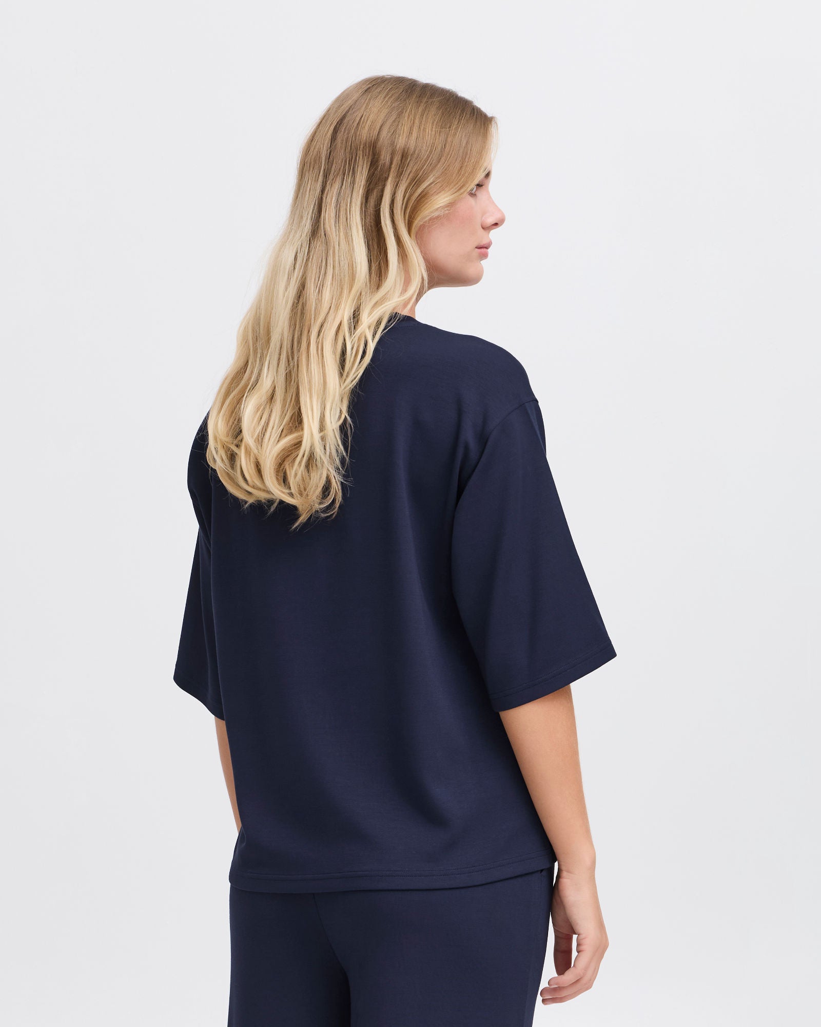 Aurora Short Sleeve Sweatshirt - Navy Blazer