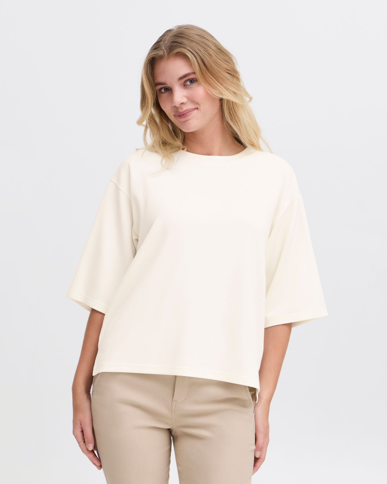 Aurora Short Sleeve Sweatshirt - Whisper White