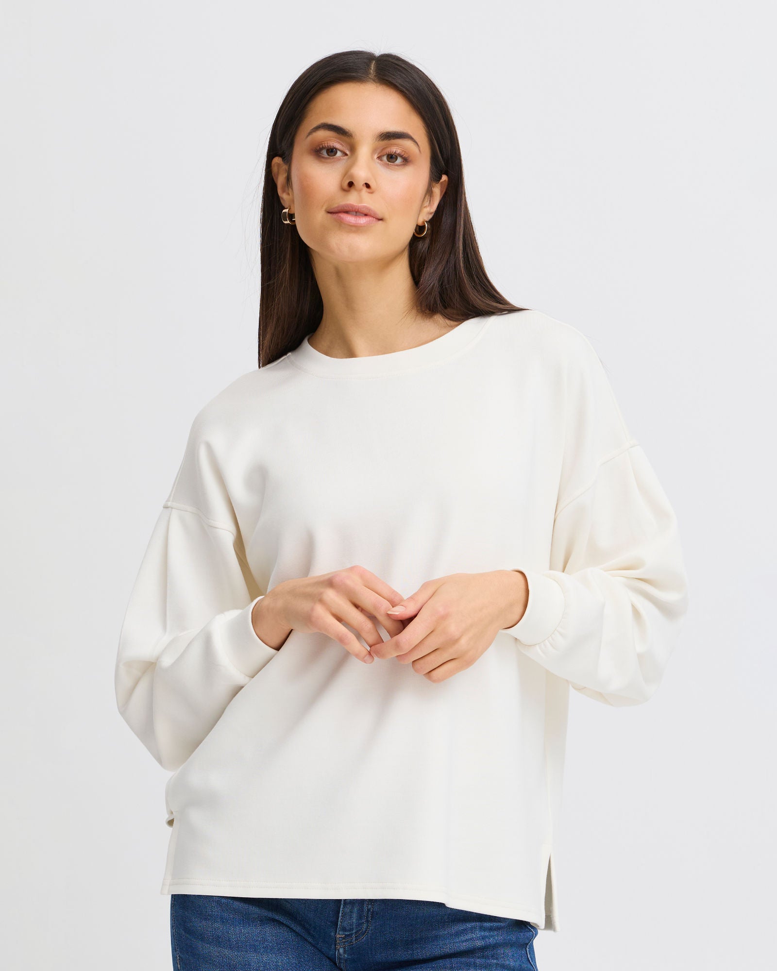 Aurora Long Sleeve Sweatshirt - Whisper White