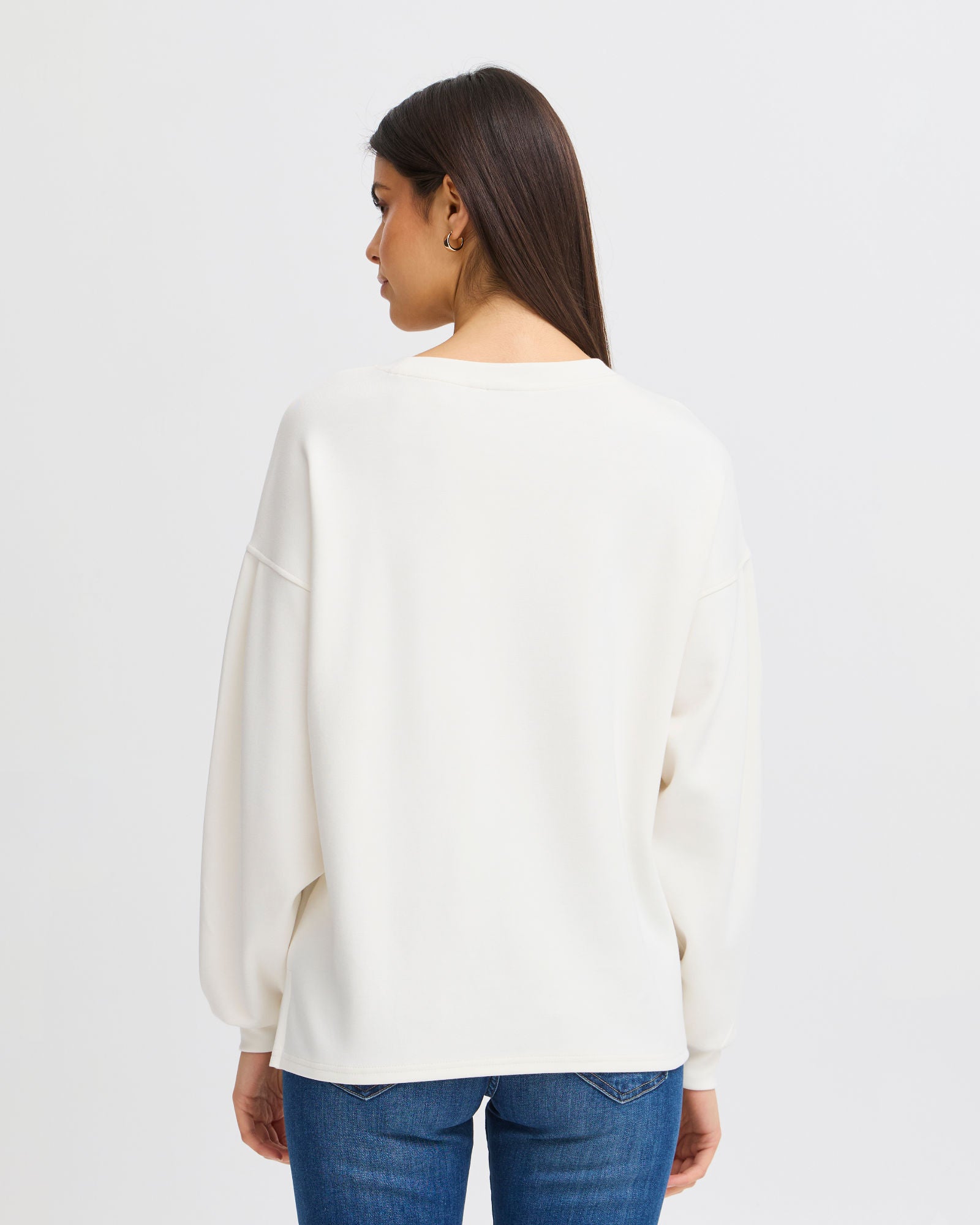 Aurora Long Sleeve Sweatshirt - Whisper White