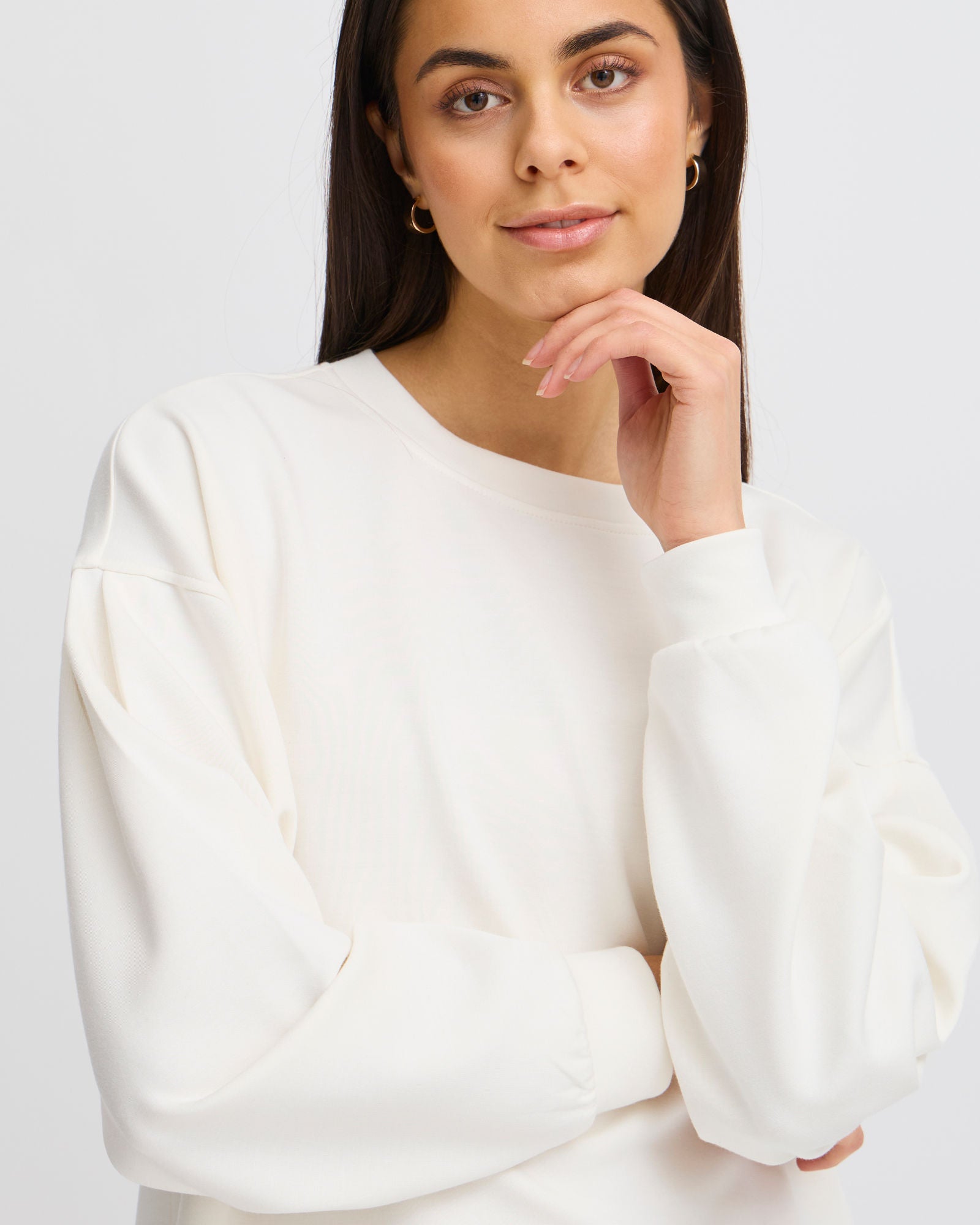 Aurora Long Sleeve Sweatshirt - Whisper White