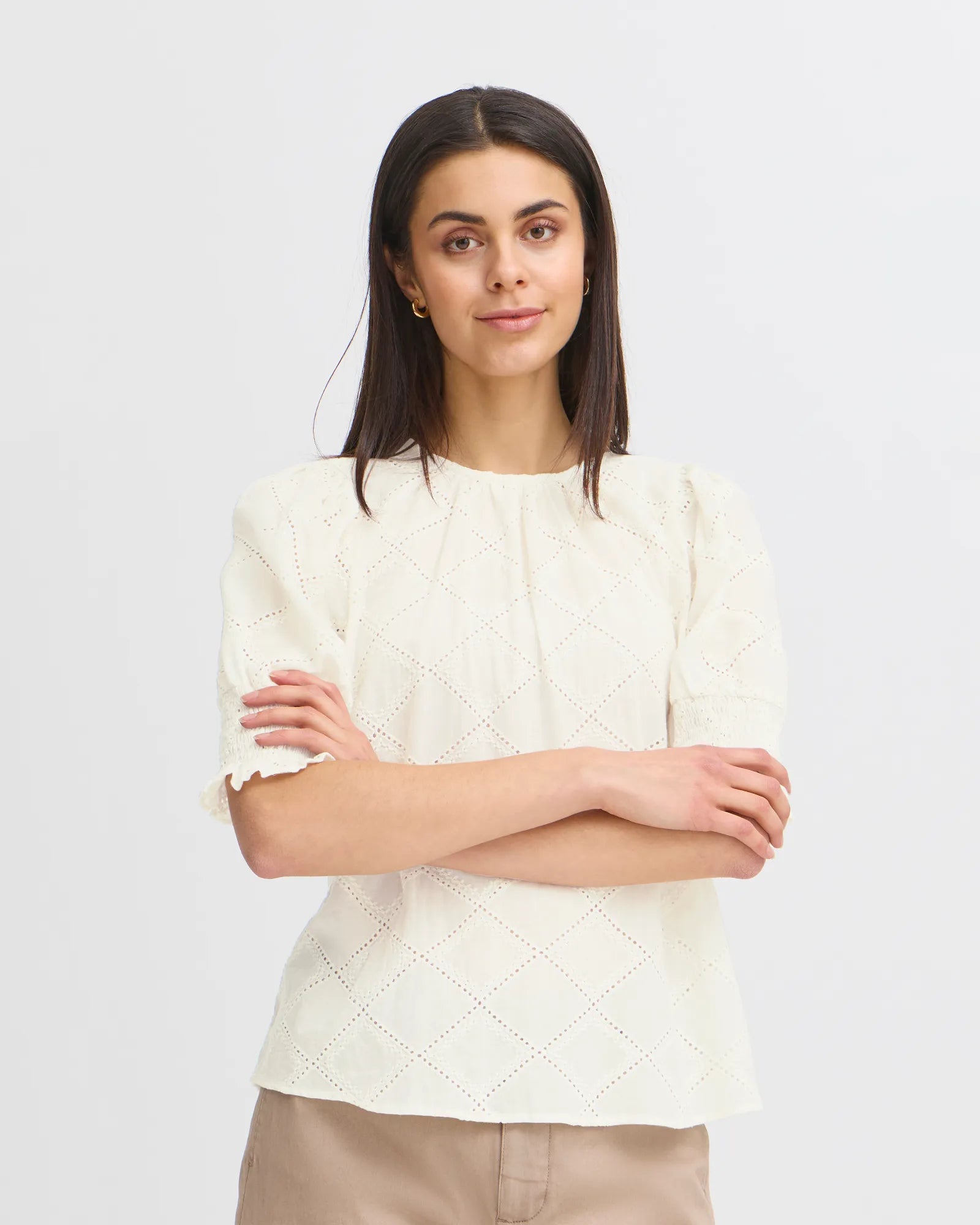 FRBAMA Blouse - Whisper White