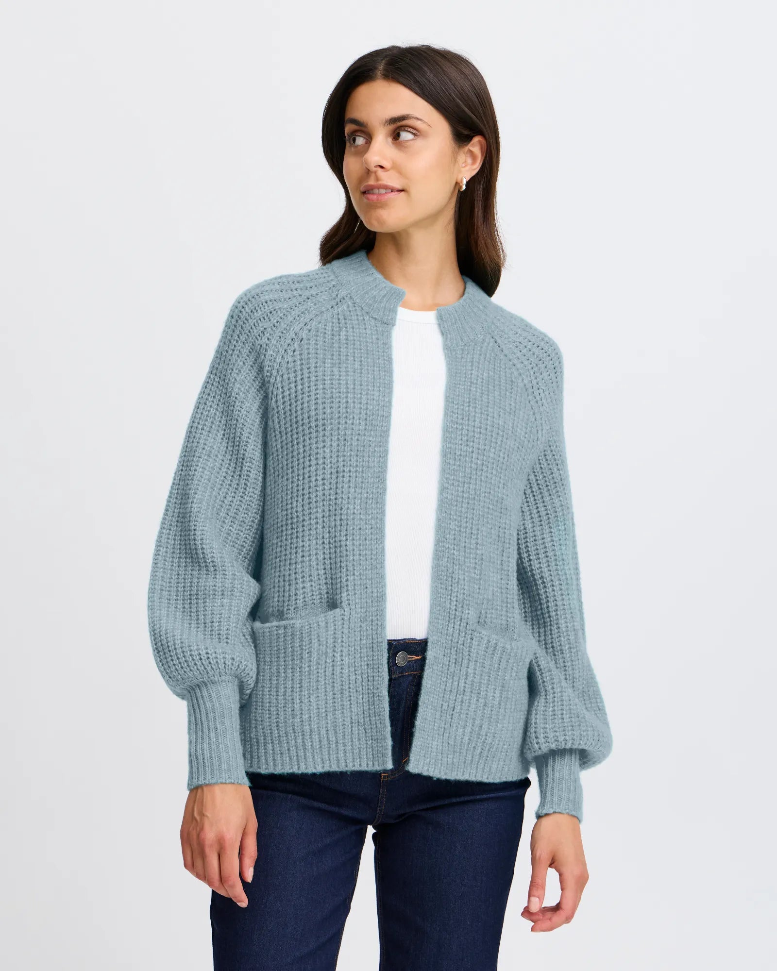 Beverly Knitted Cardigan - Citadel Melange