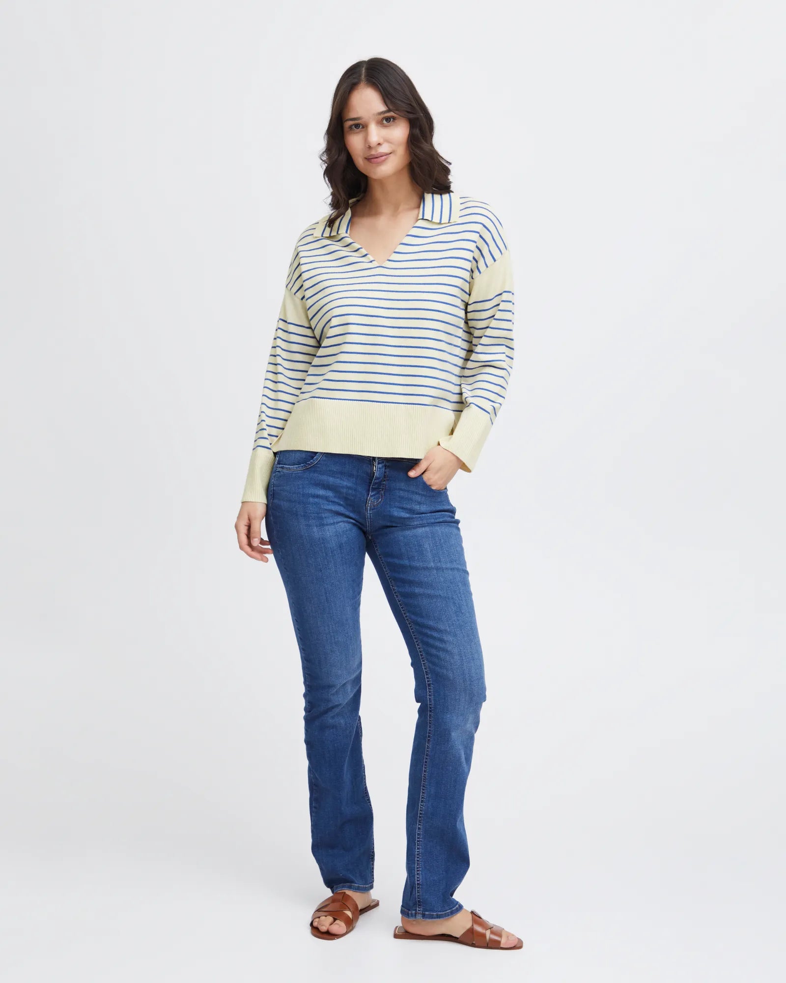 FRCARMEN Pullover - Beaucoup Blue Mix