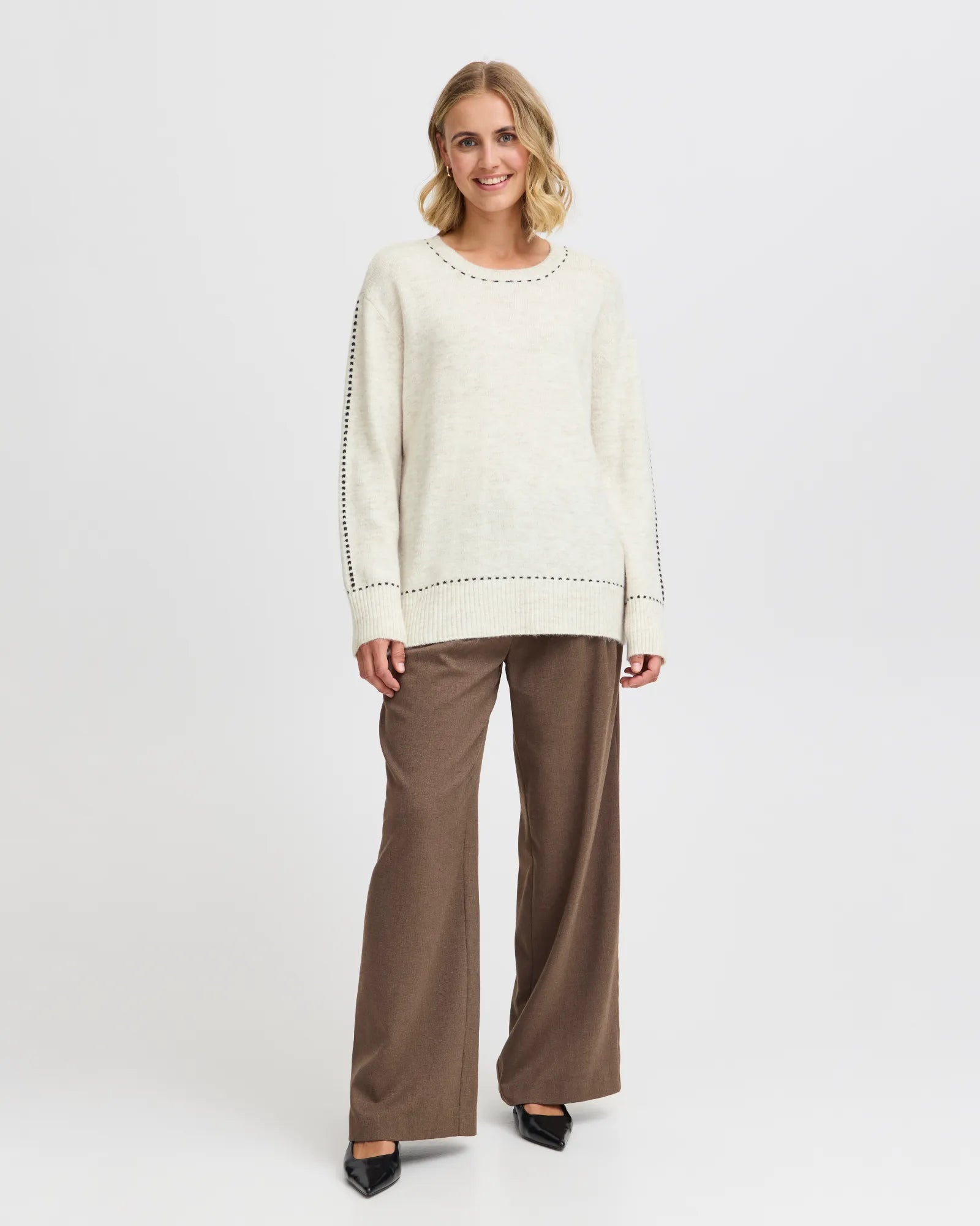 Elise Jumper - Limestone Melange