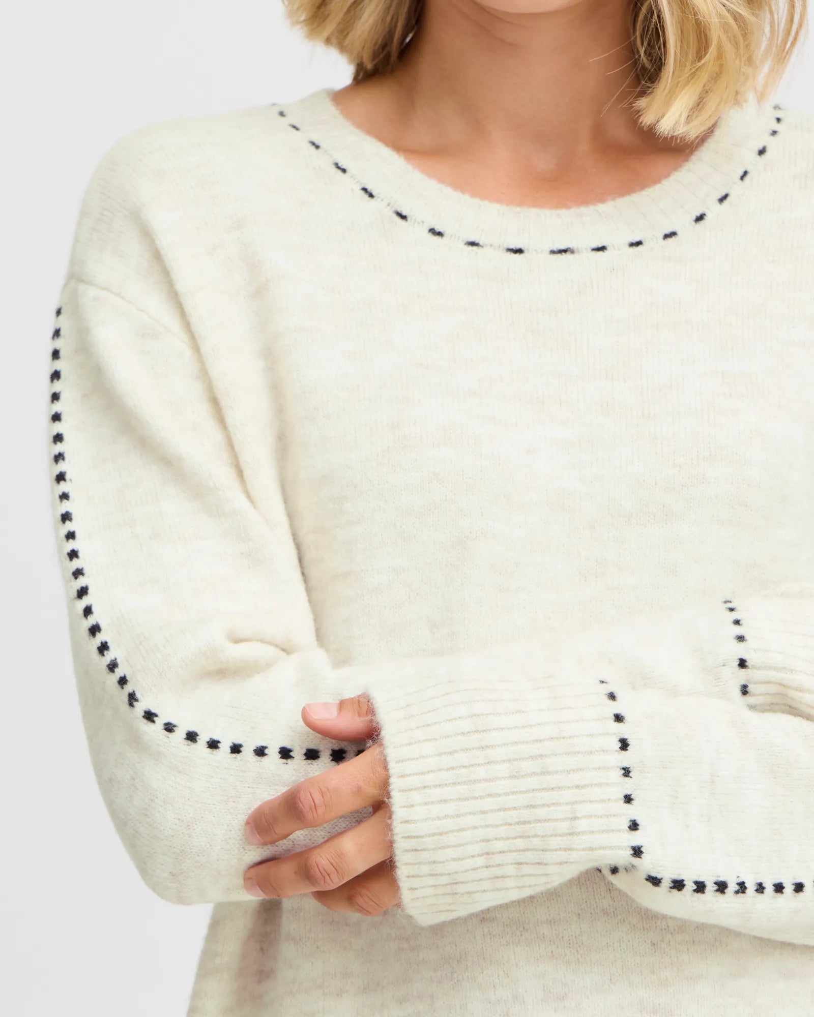 Elise Jumper - Limestone Melange