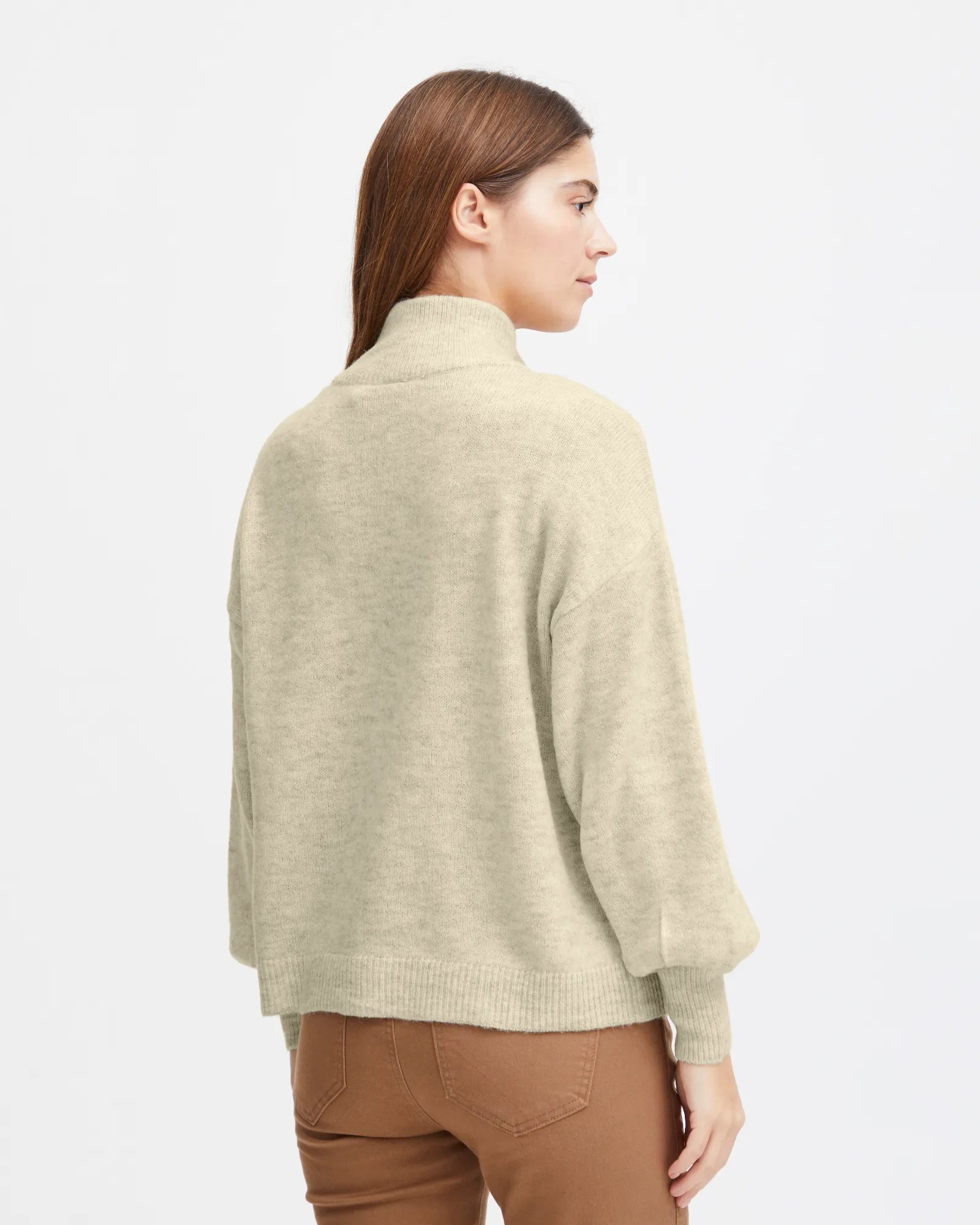 Elvira Cardigan - Limestone Melange