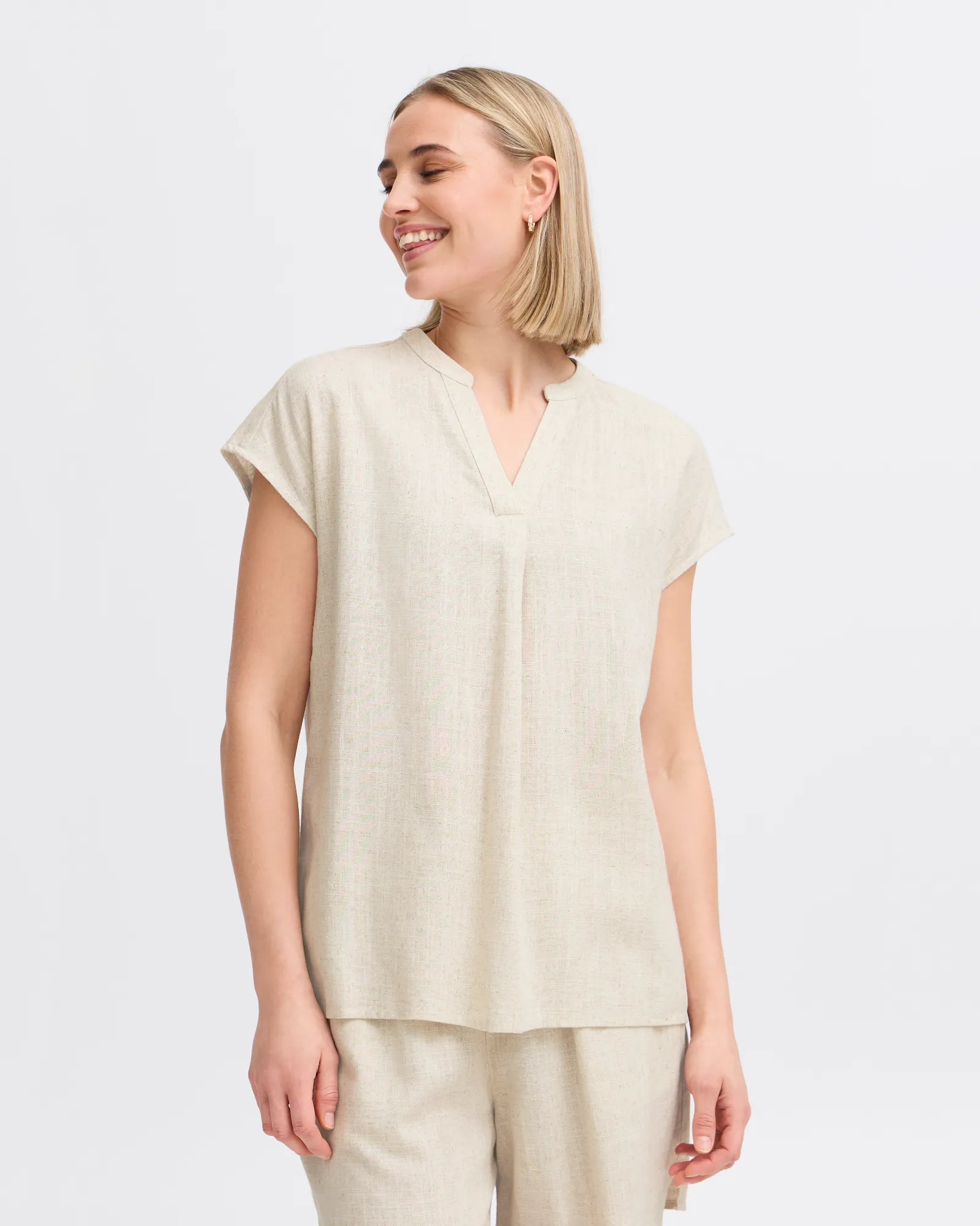 FRJUNA Blouse - Birch Melange