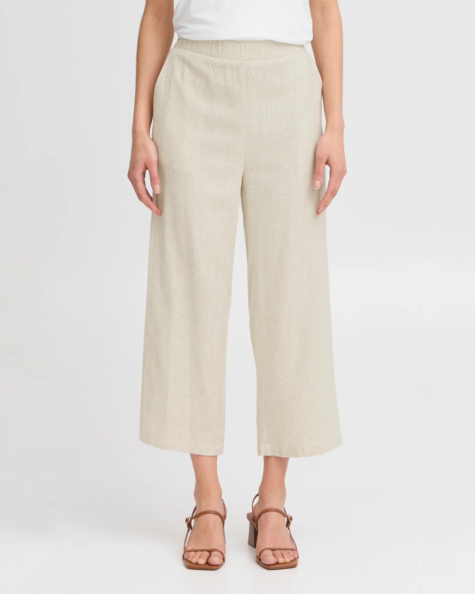 FRJUNA Trousers - Birch Melange