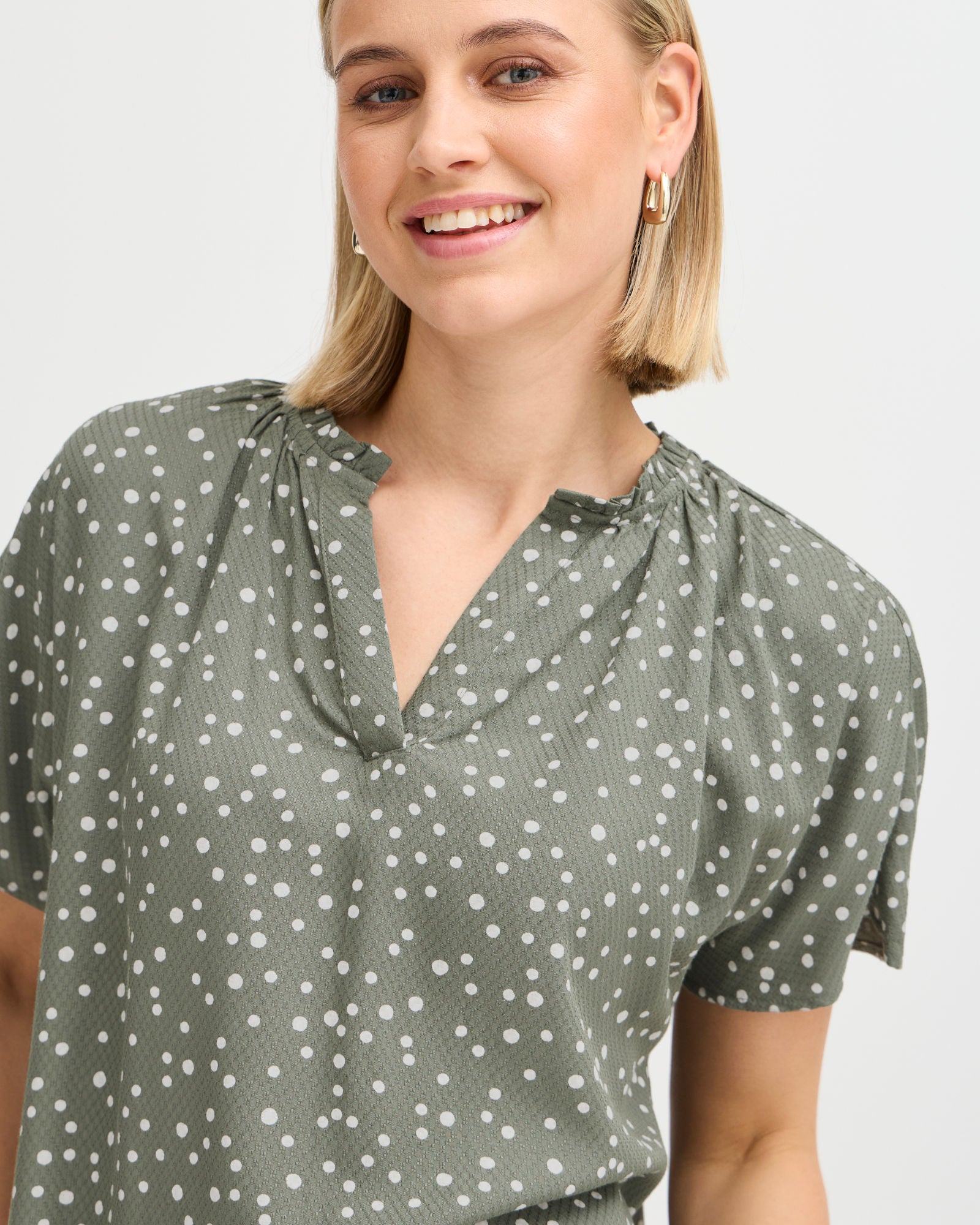 Kamma Blouse - Agave Green Mix