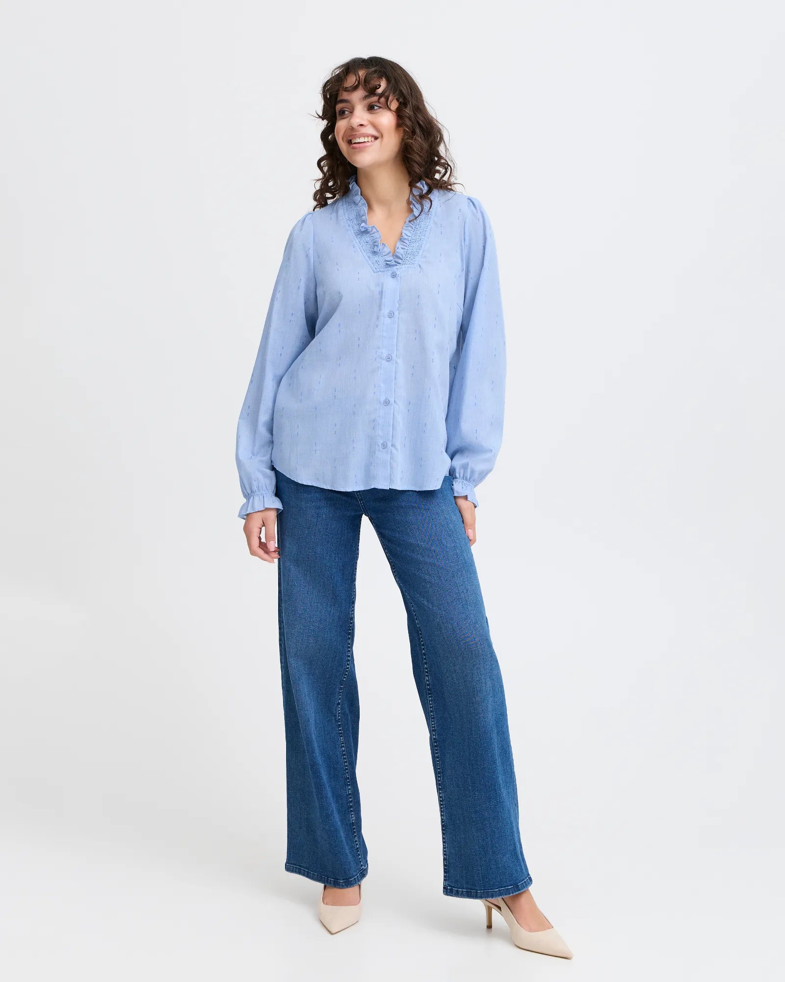 Popla Shirt - Azure Blue Melange