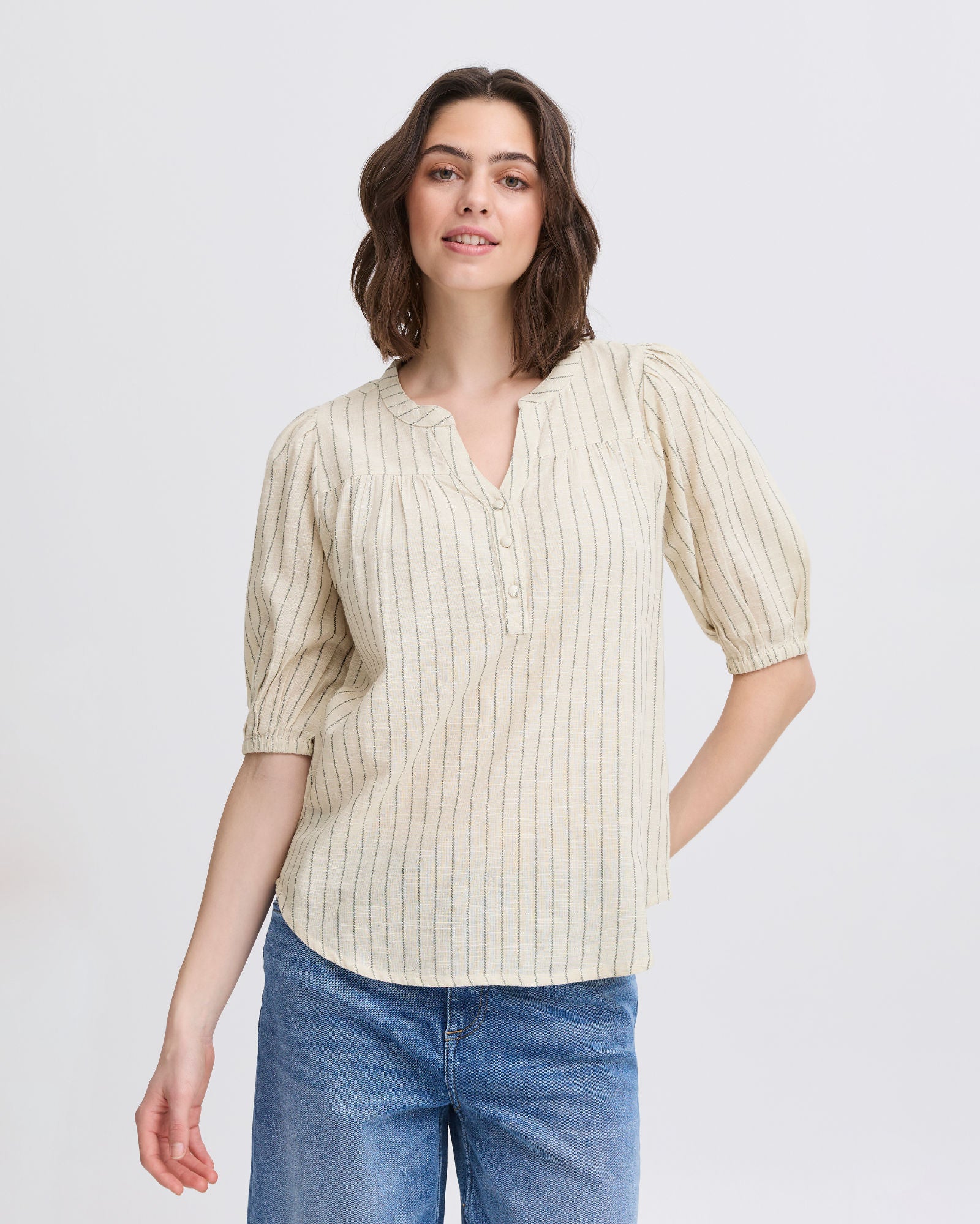 Bonnie Blouse - Beige Melange