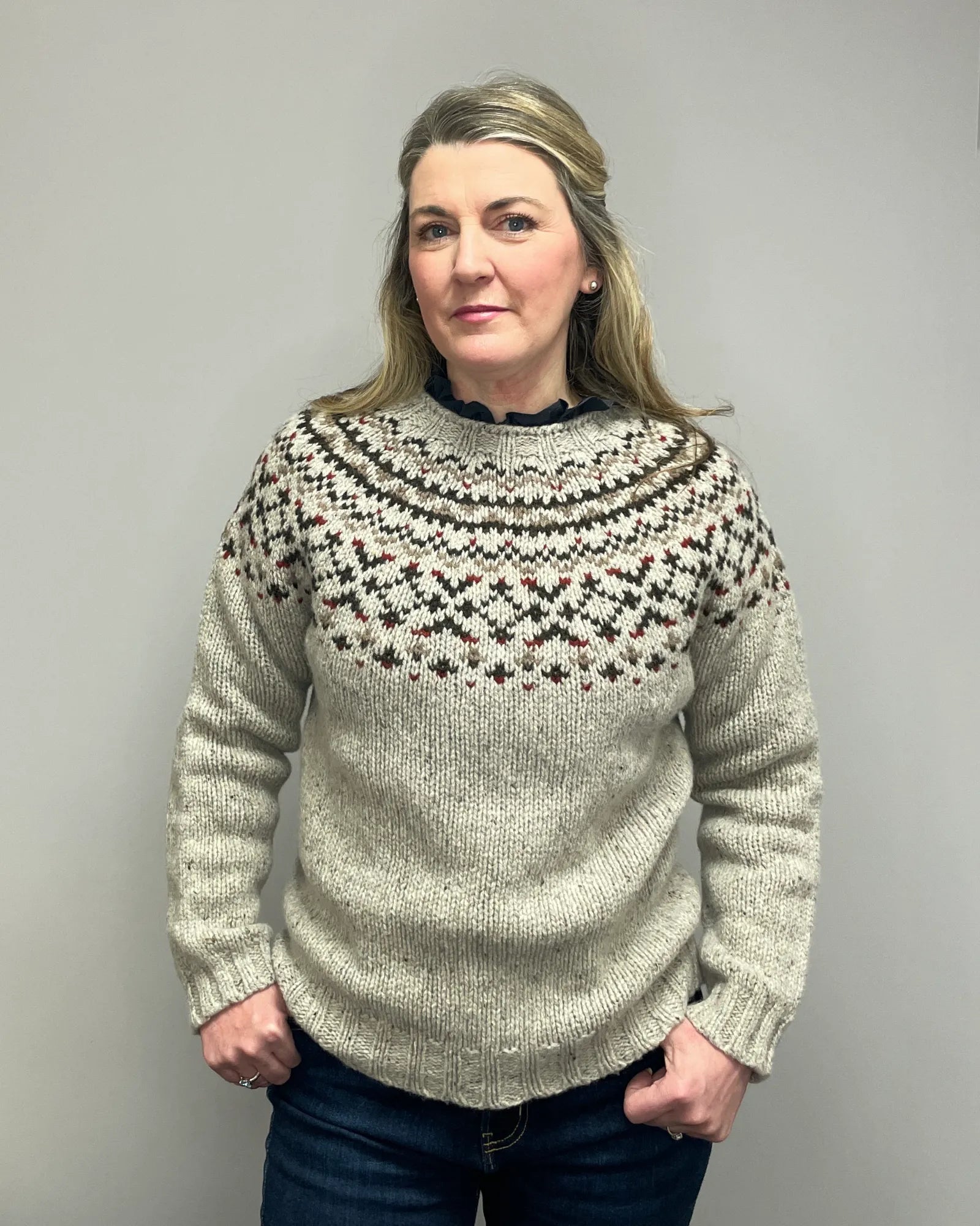 Women's Knitted Fair Isle Jumper (L5024/7) - Mull