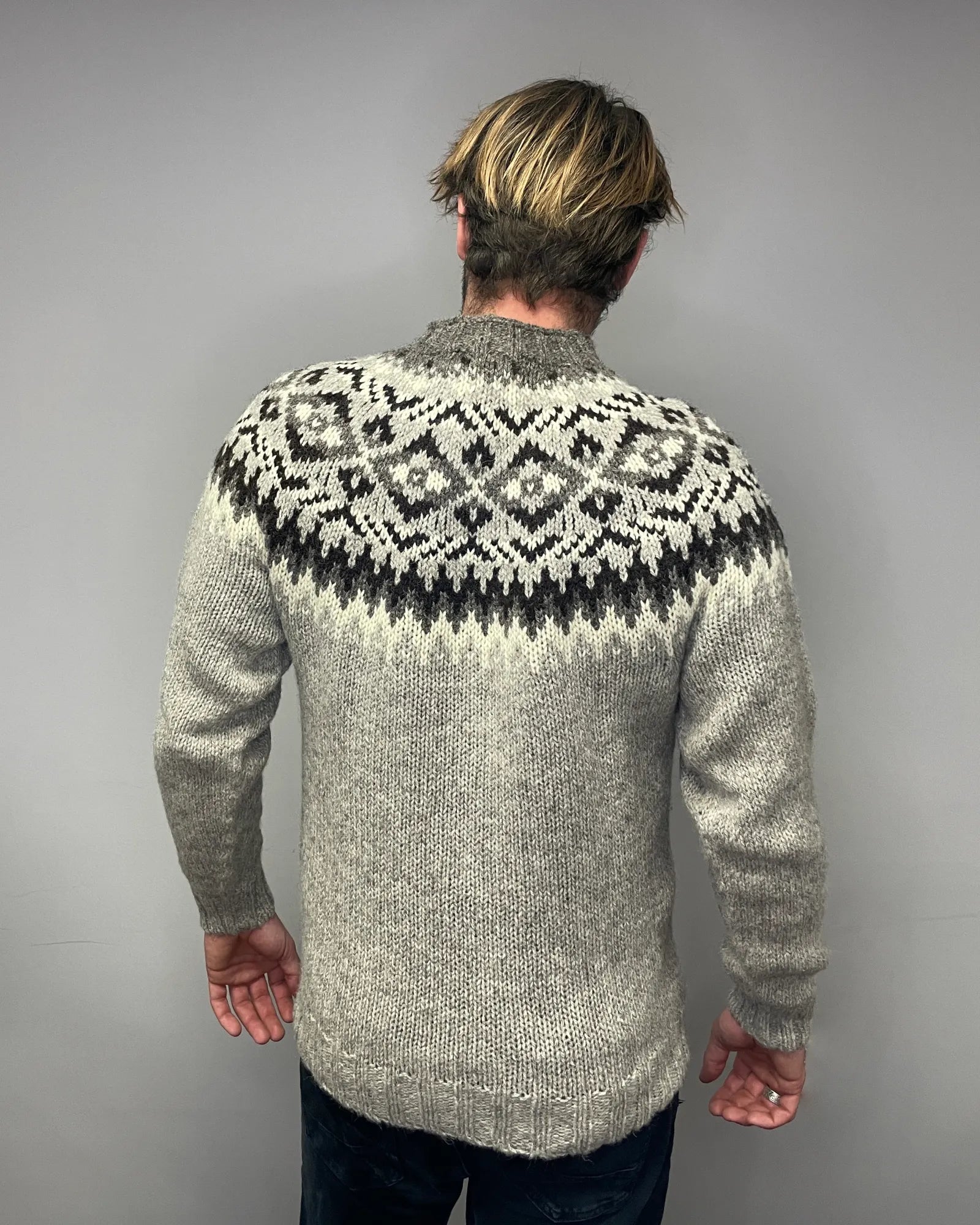 Men's Knitted Fair Isle Jumper (M5225/7) - Wensleydale