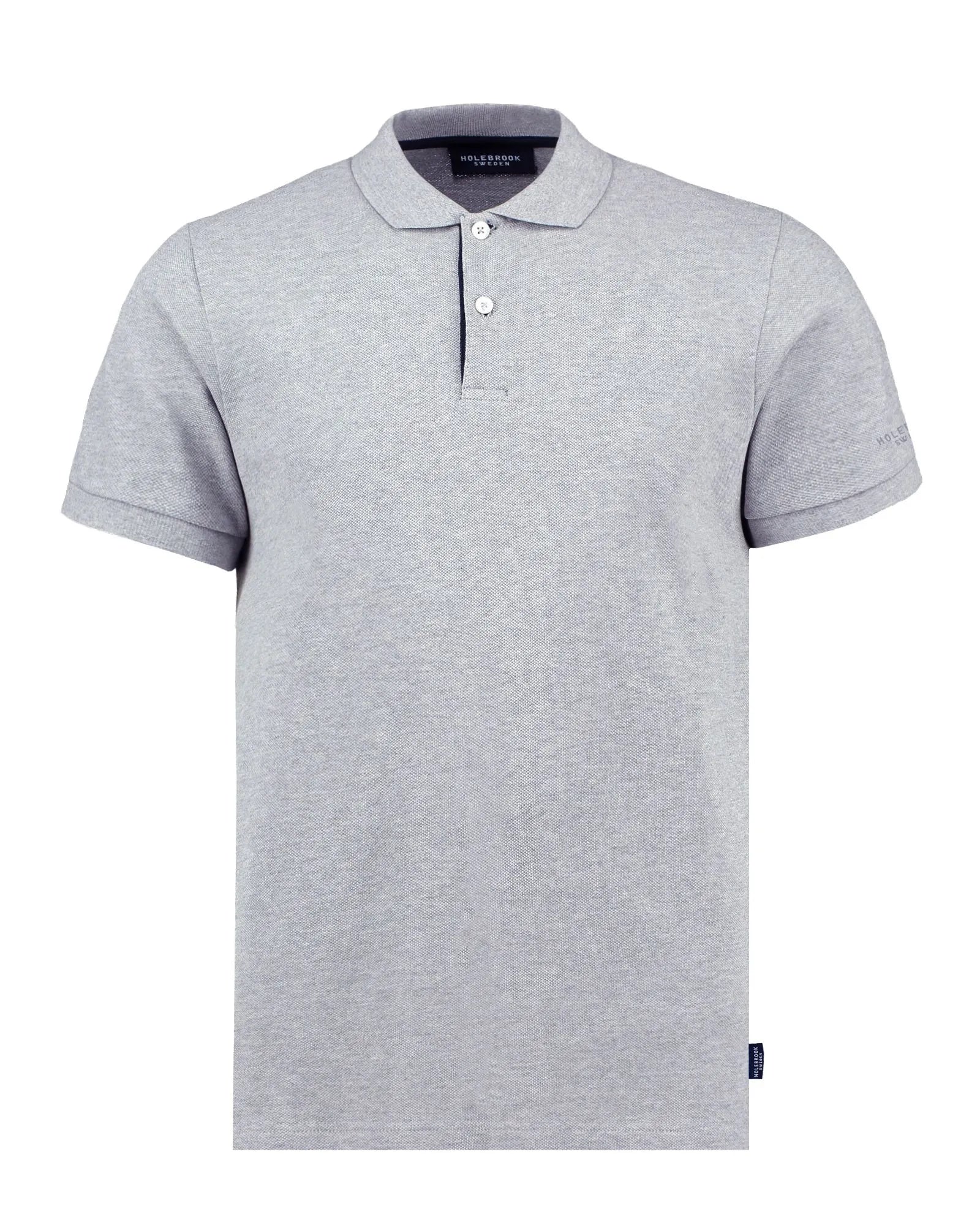 Beppe Pique Jersey Polo - Light Grey Mel.