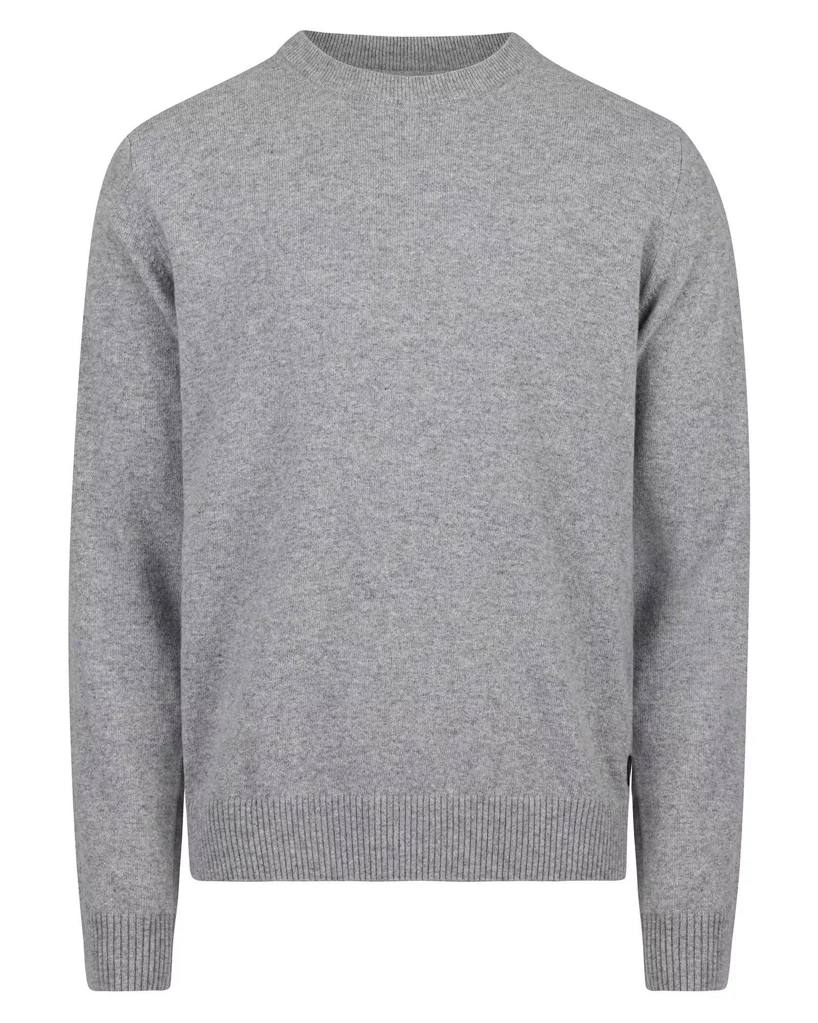 Dennis Knitted Crew Neck Sweater - Grey Melange