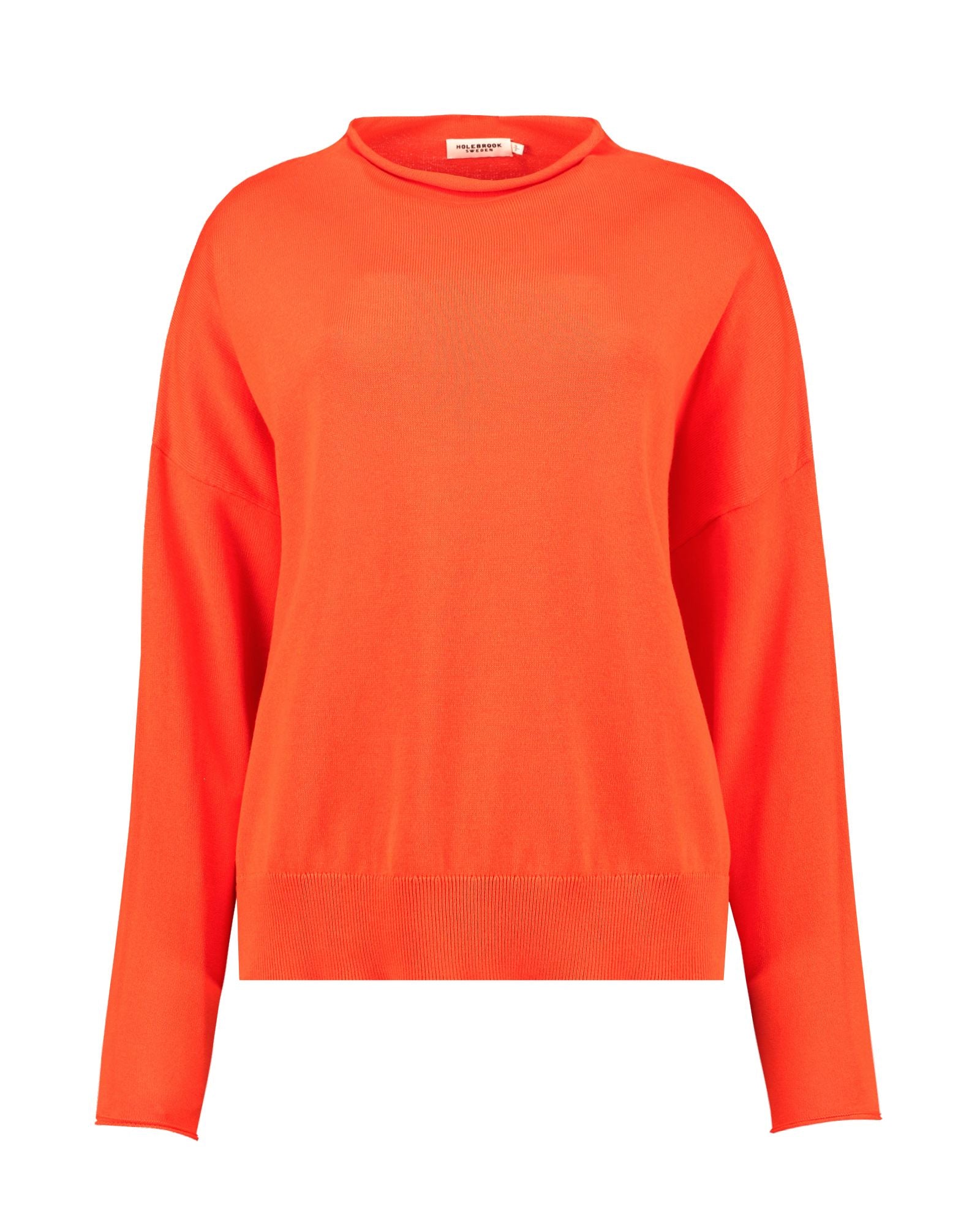 Hulda Knitted Oversized Turtle Neck Sweater - Orange
