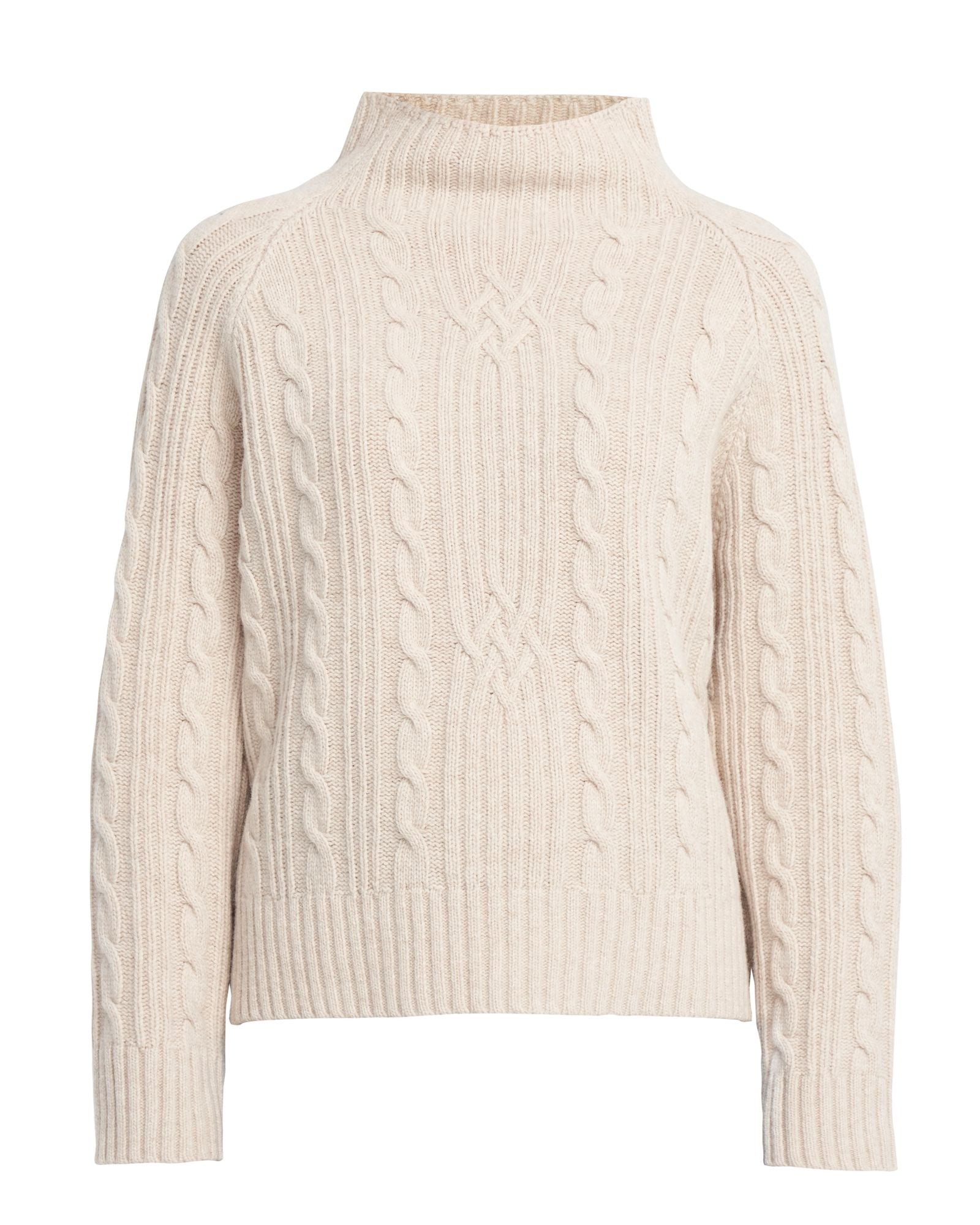 Inger Cable Knitted Turtle Neck Sweater - Sand