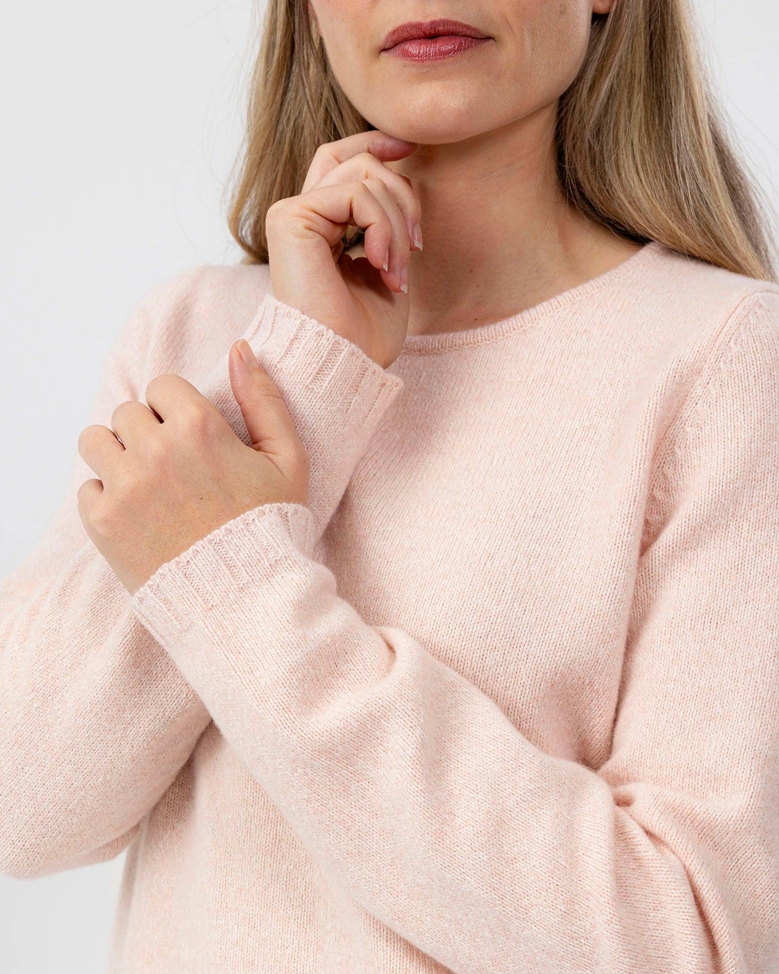 Linda Crew Neck Knitted Sweater - Flamingo