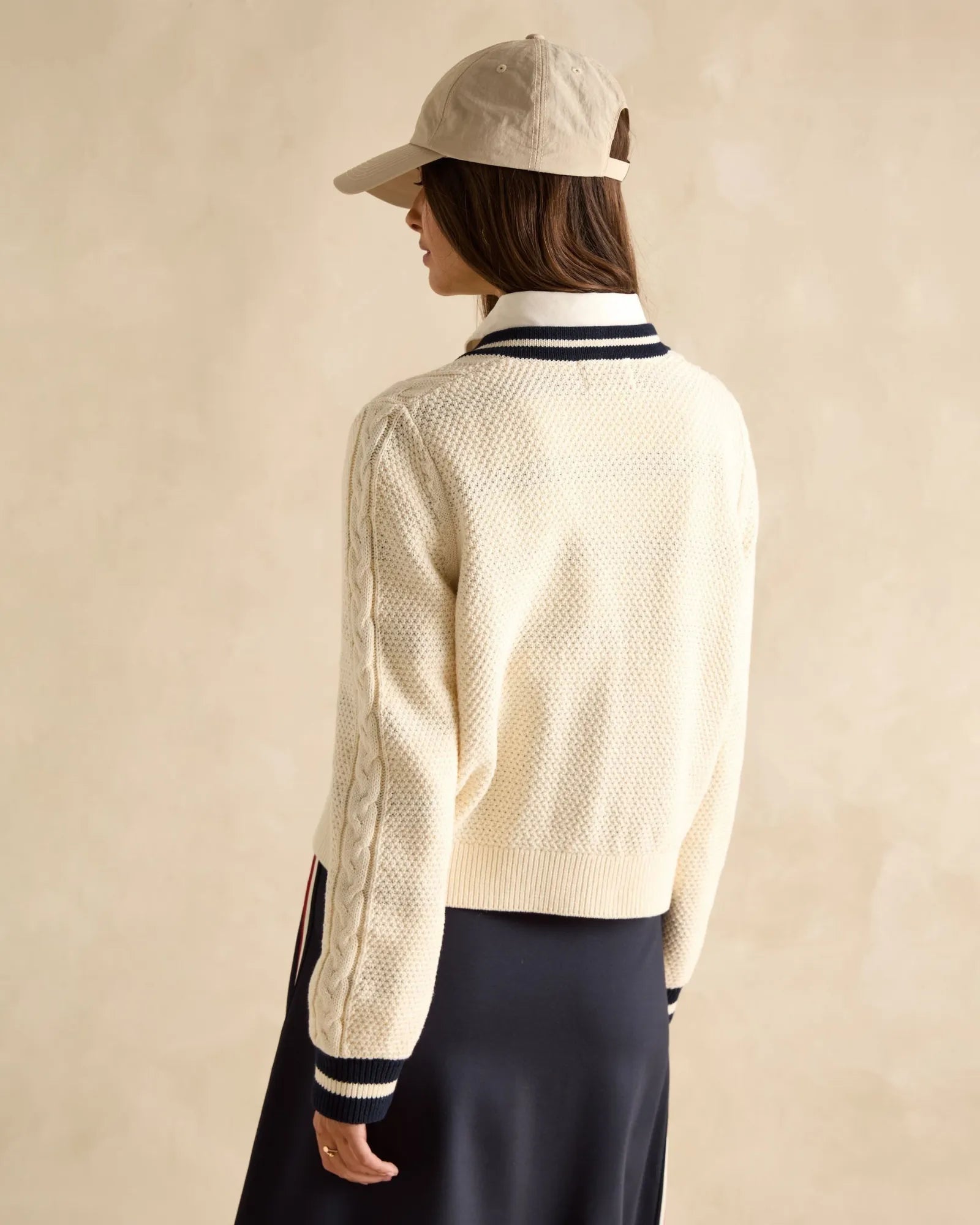 Centre Court Cardigan - Cream