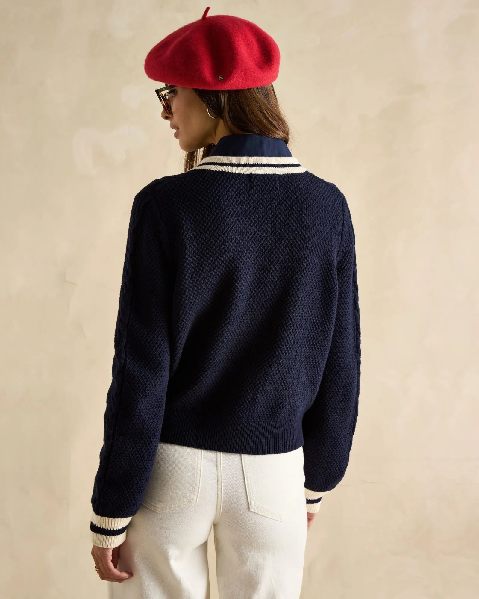 Centre Court Cardigan - Navy