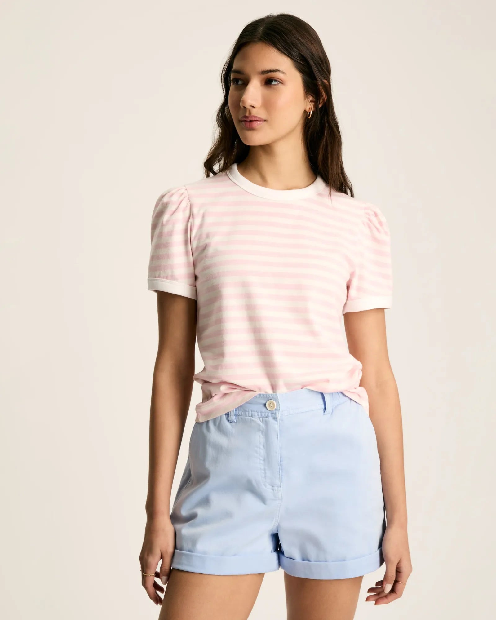 Erin Pink/Cream Short Sleeve T-Shirt