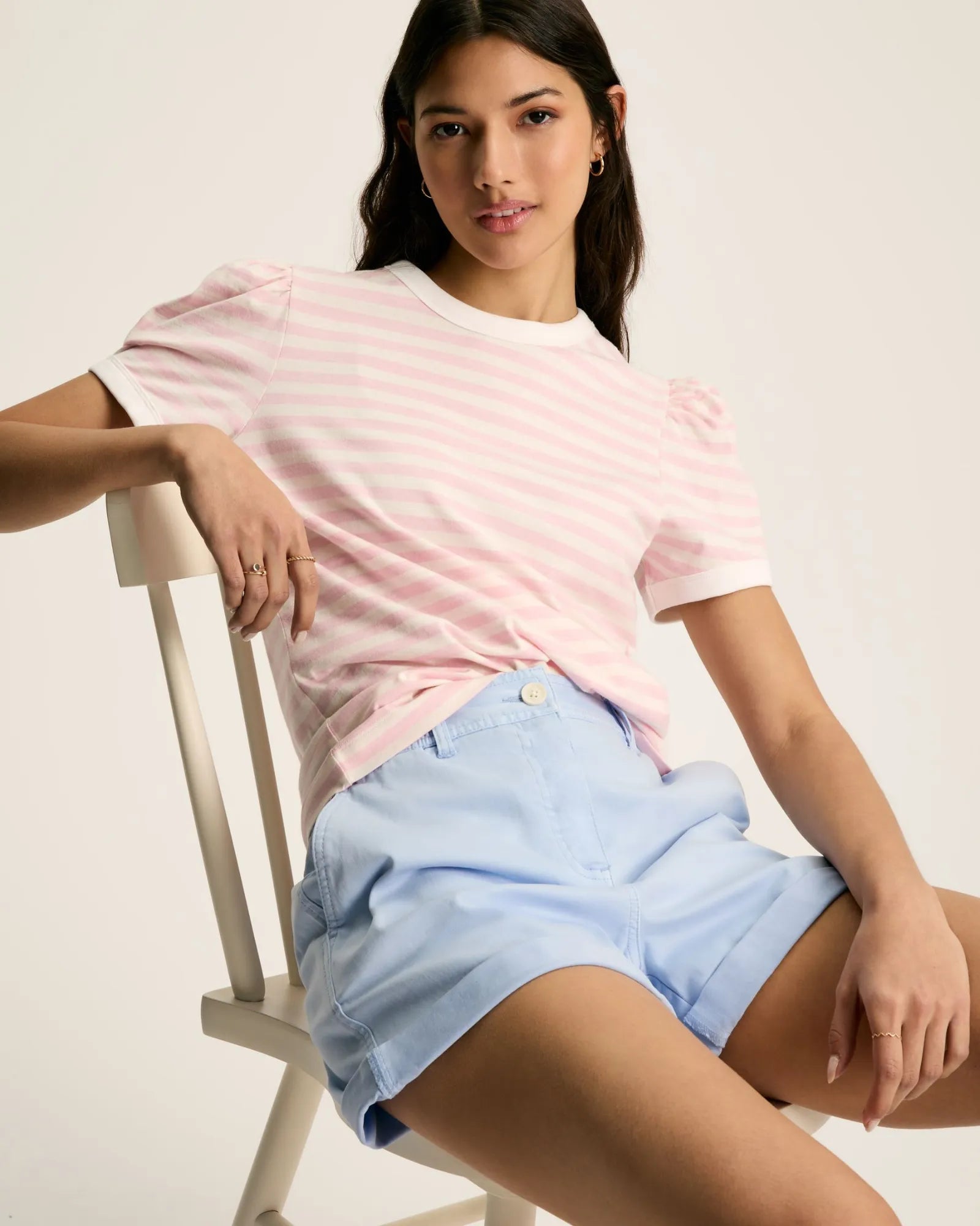 Erin Pink/Cream Short Sleeve T-Shirt