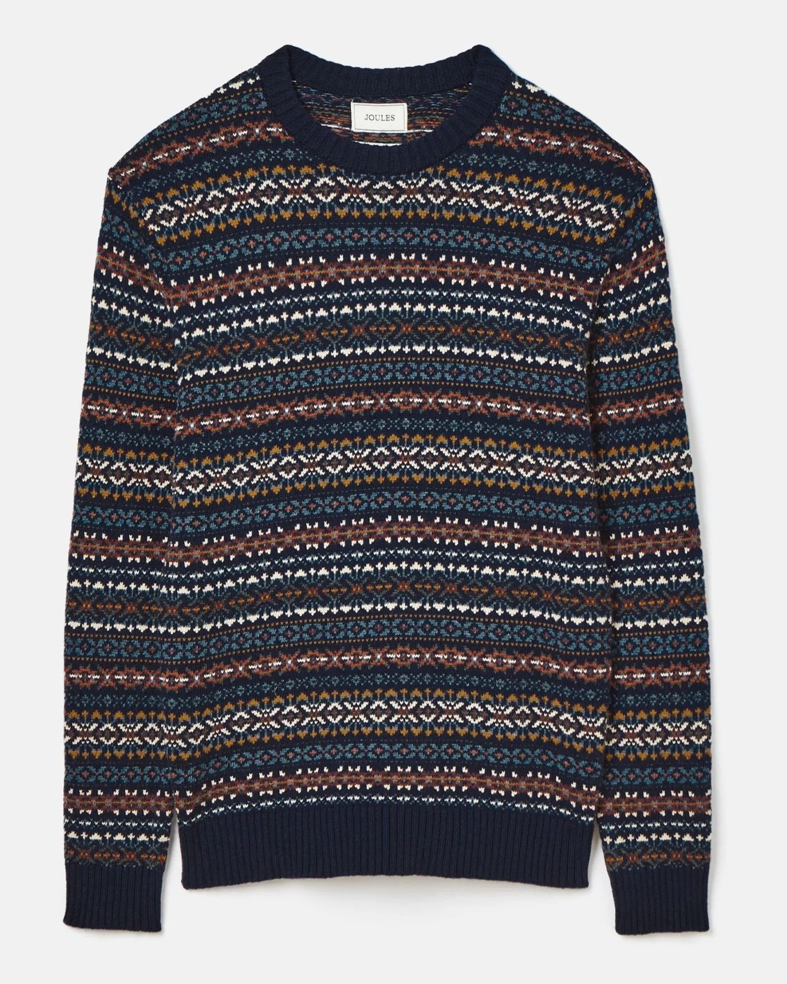 Fair Isle Navy Crew Neck Jumper