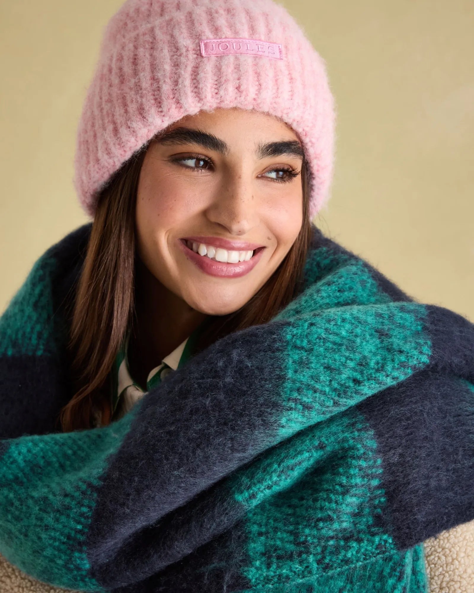 Fenella Blue/Green Oversized Blanket Scarf