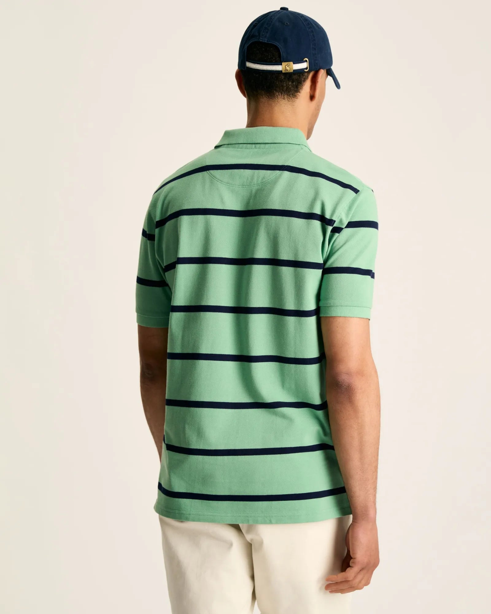 Filbert Green/Navy Regular Fit Striped Polo Shirt