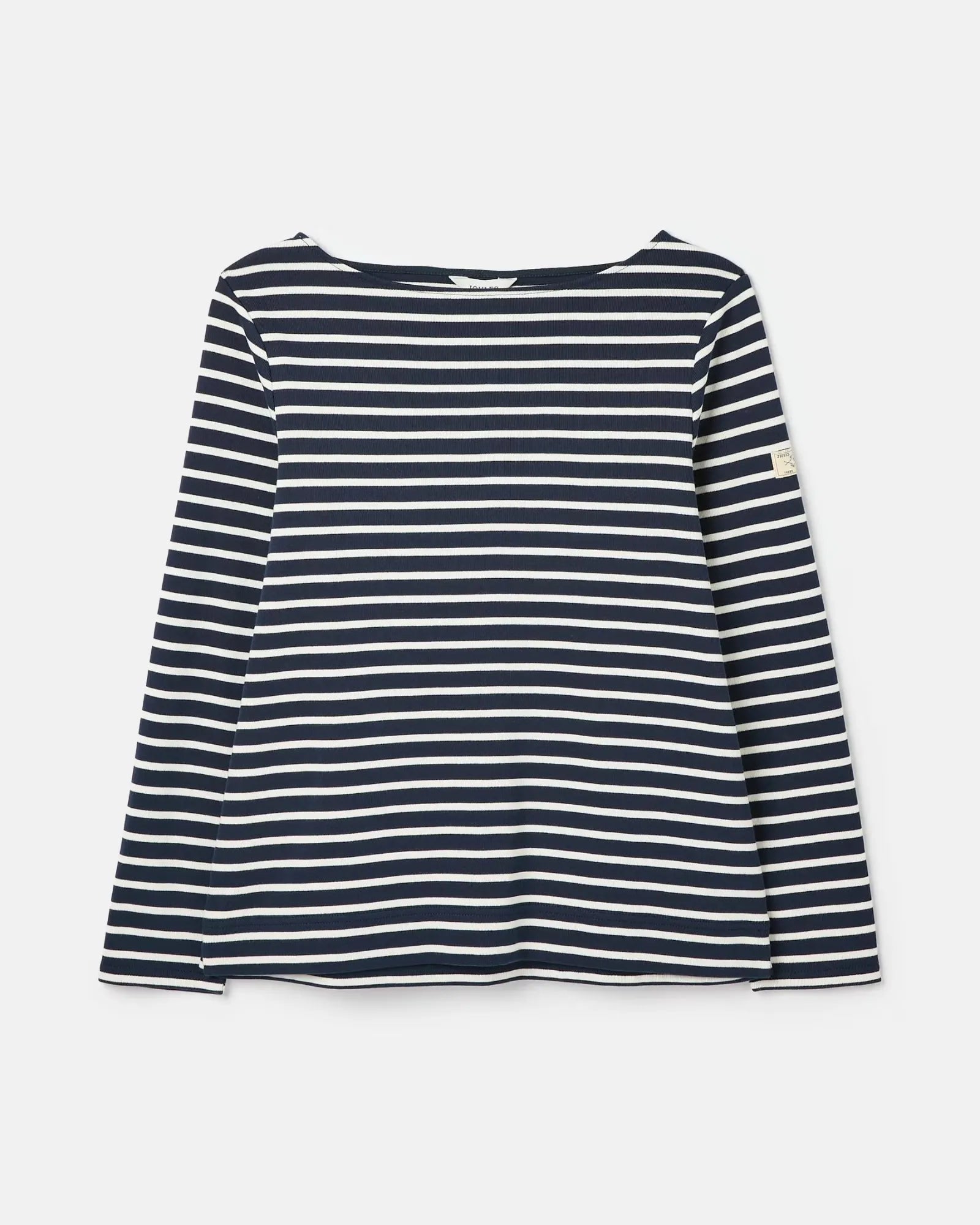 Harbour Navy & White Striped Boat Neck Breton Top