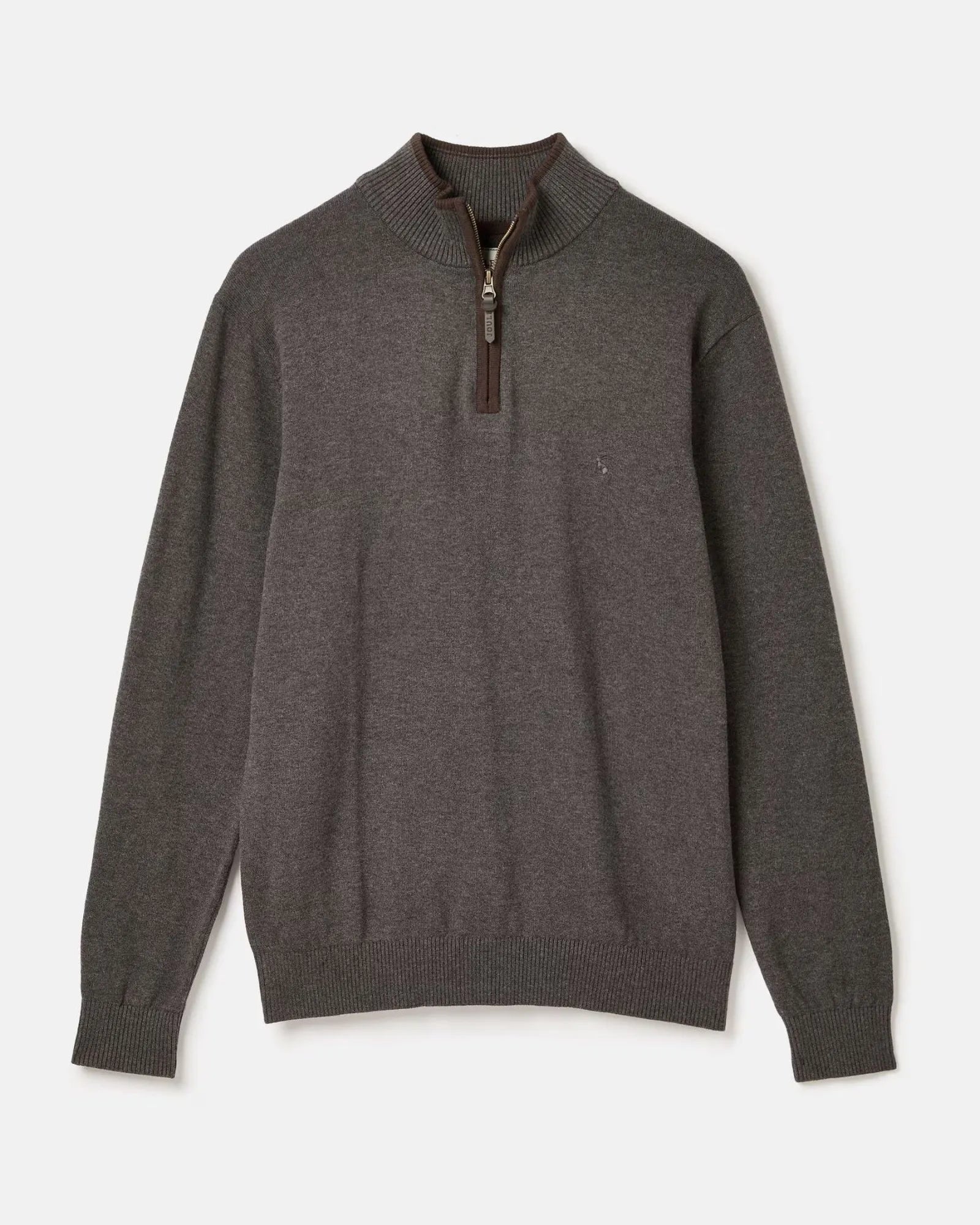 Hillside Charcoal Grey Quarter Zip Knit Jumper