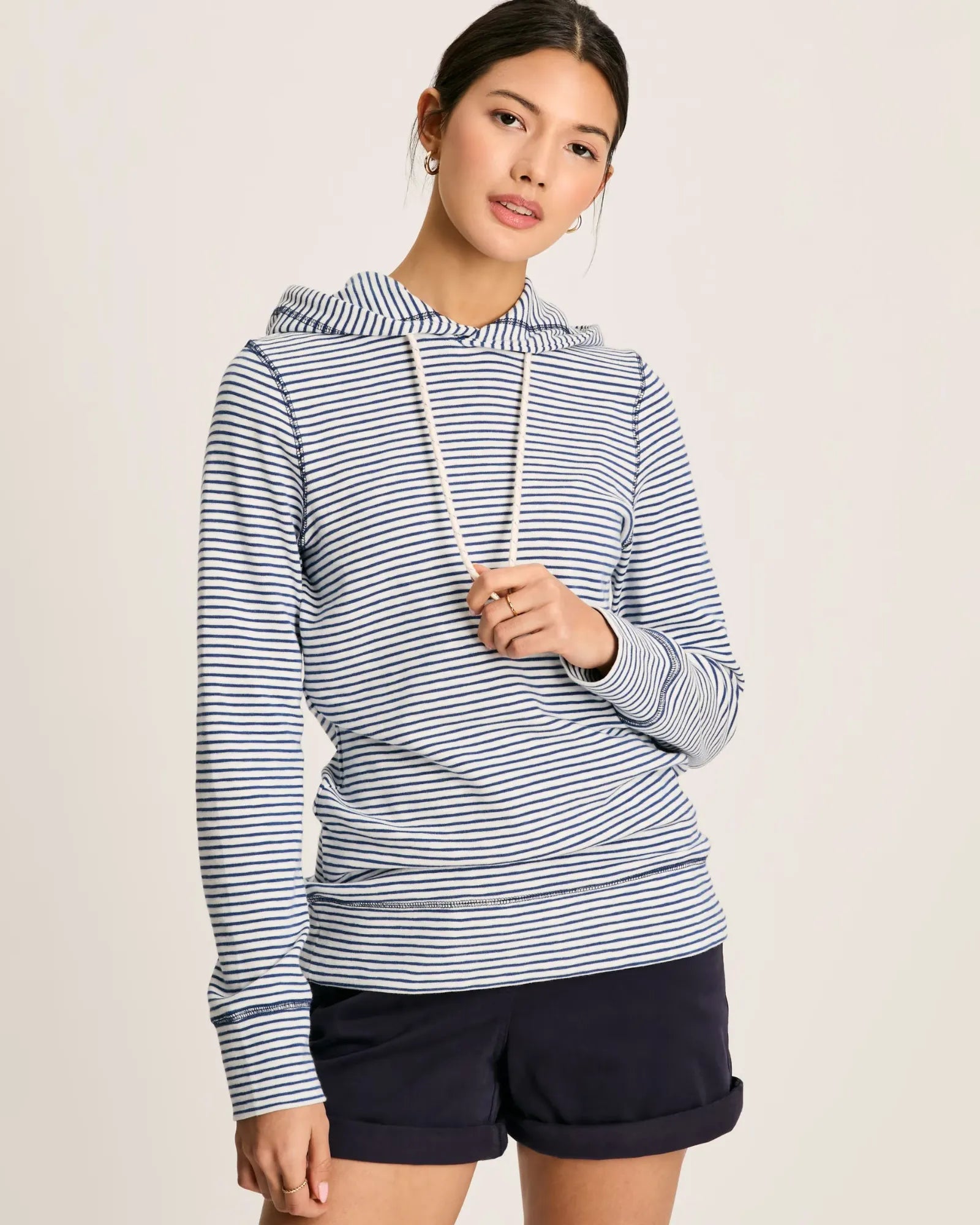 Marlston Blue Stripe Slim Fit Hoodie