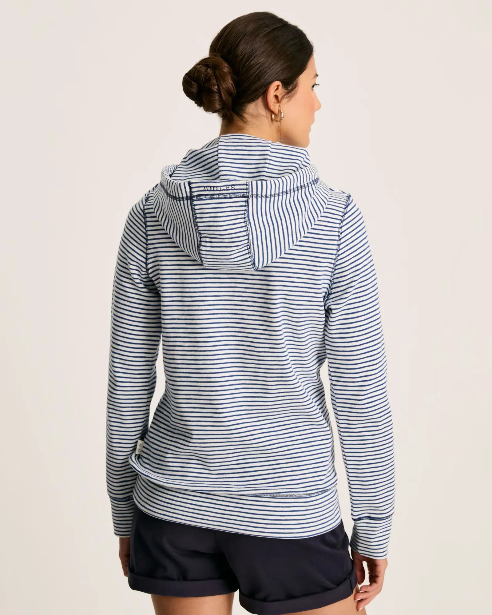 Marlston Blue Stripe Slim Fit Hoodie