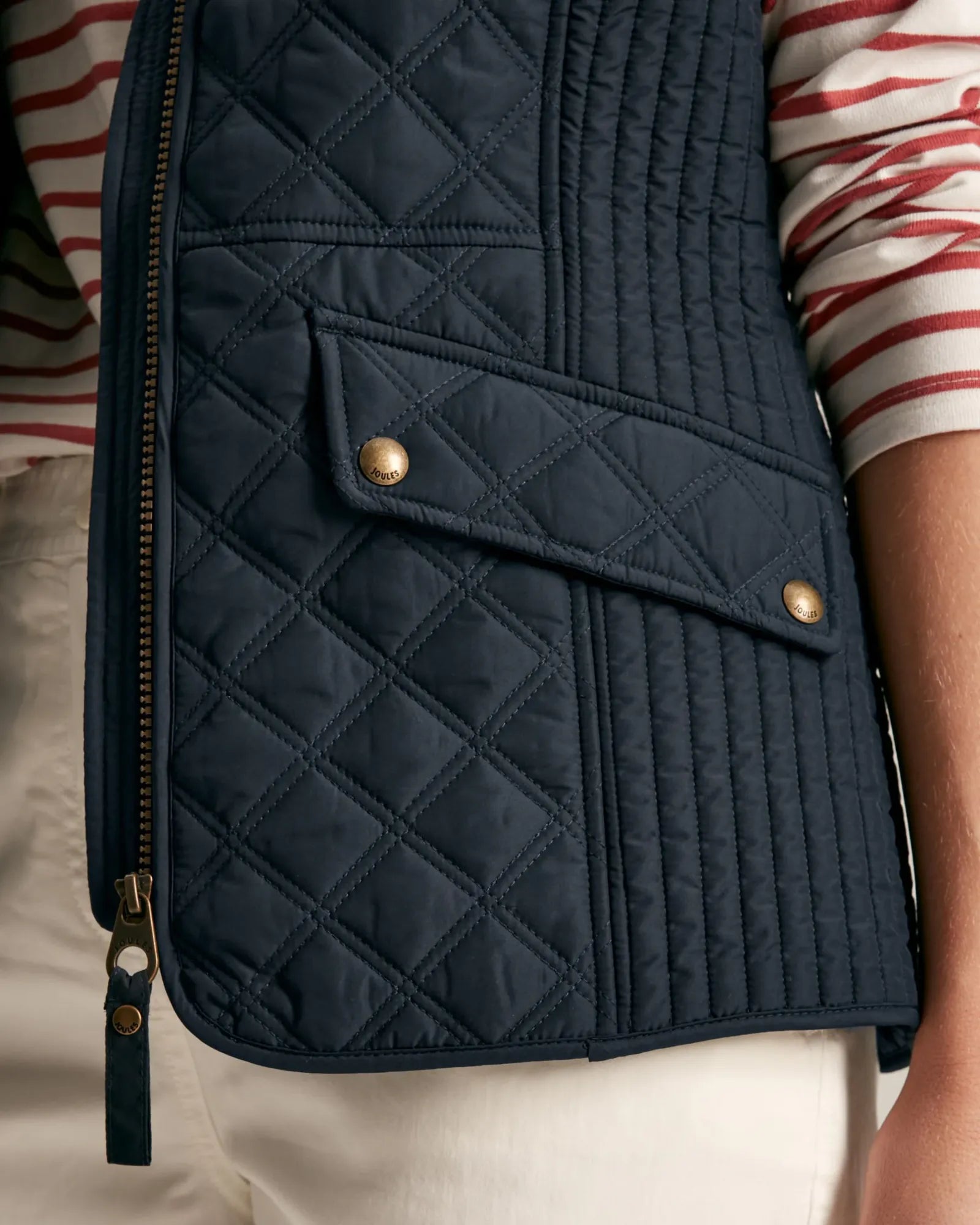 Minx Navy Blue Showerproof Diamond Quilted Gilet