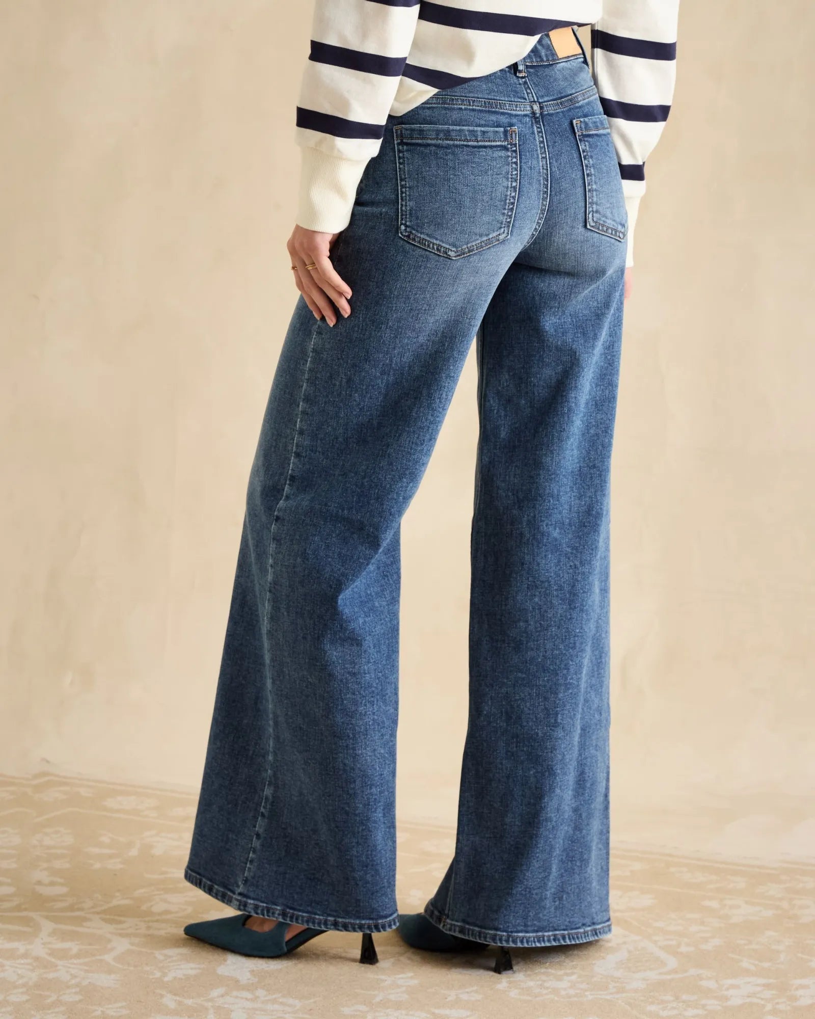 Palazzo Jeans - Mid Wash Denim