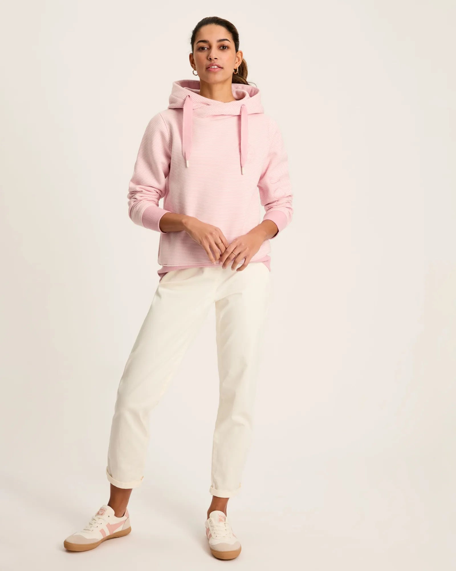 Rushton Pink Cowl Neck Hoodie