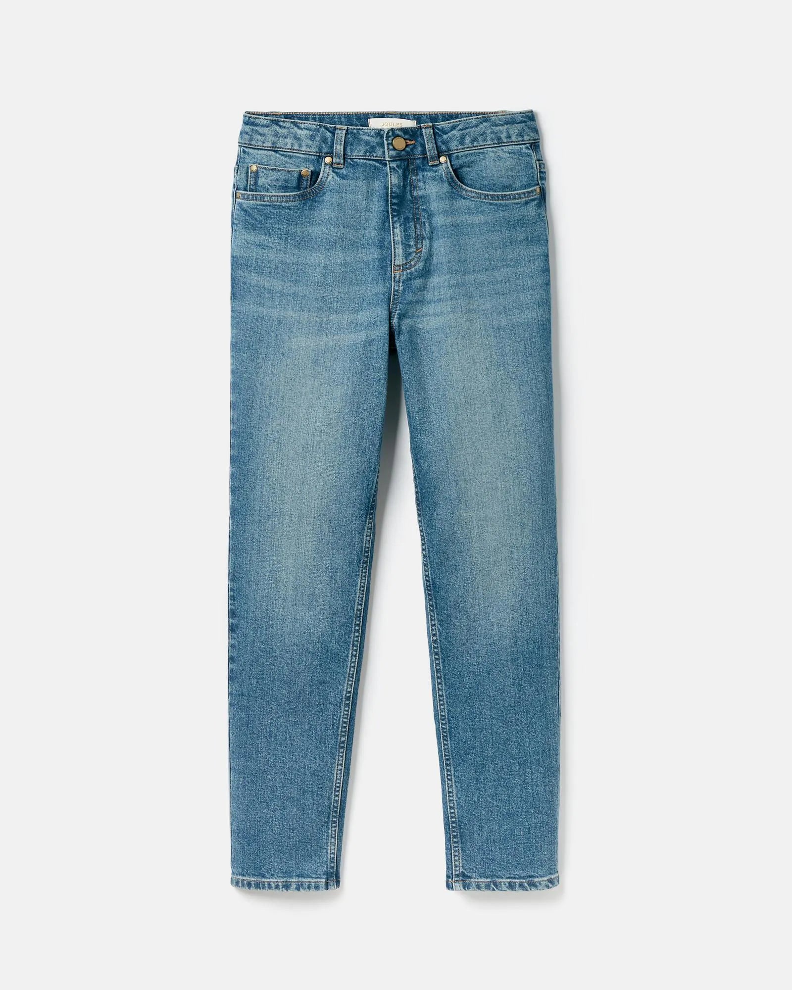 Slim Straight Jeans - Mid Wash