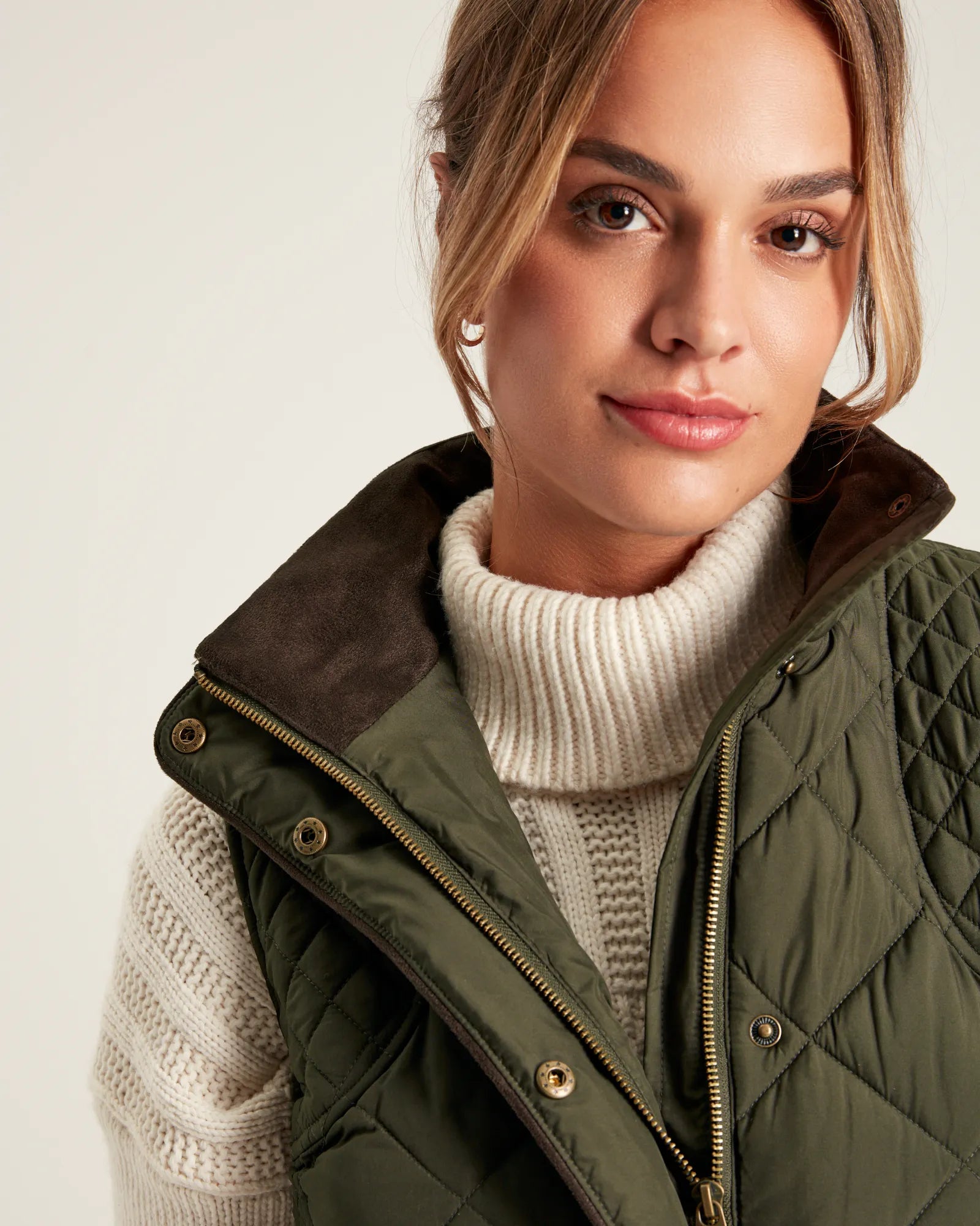 Joules Women's Quilted Coat, Heritage Green, 12 