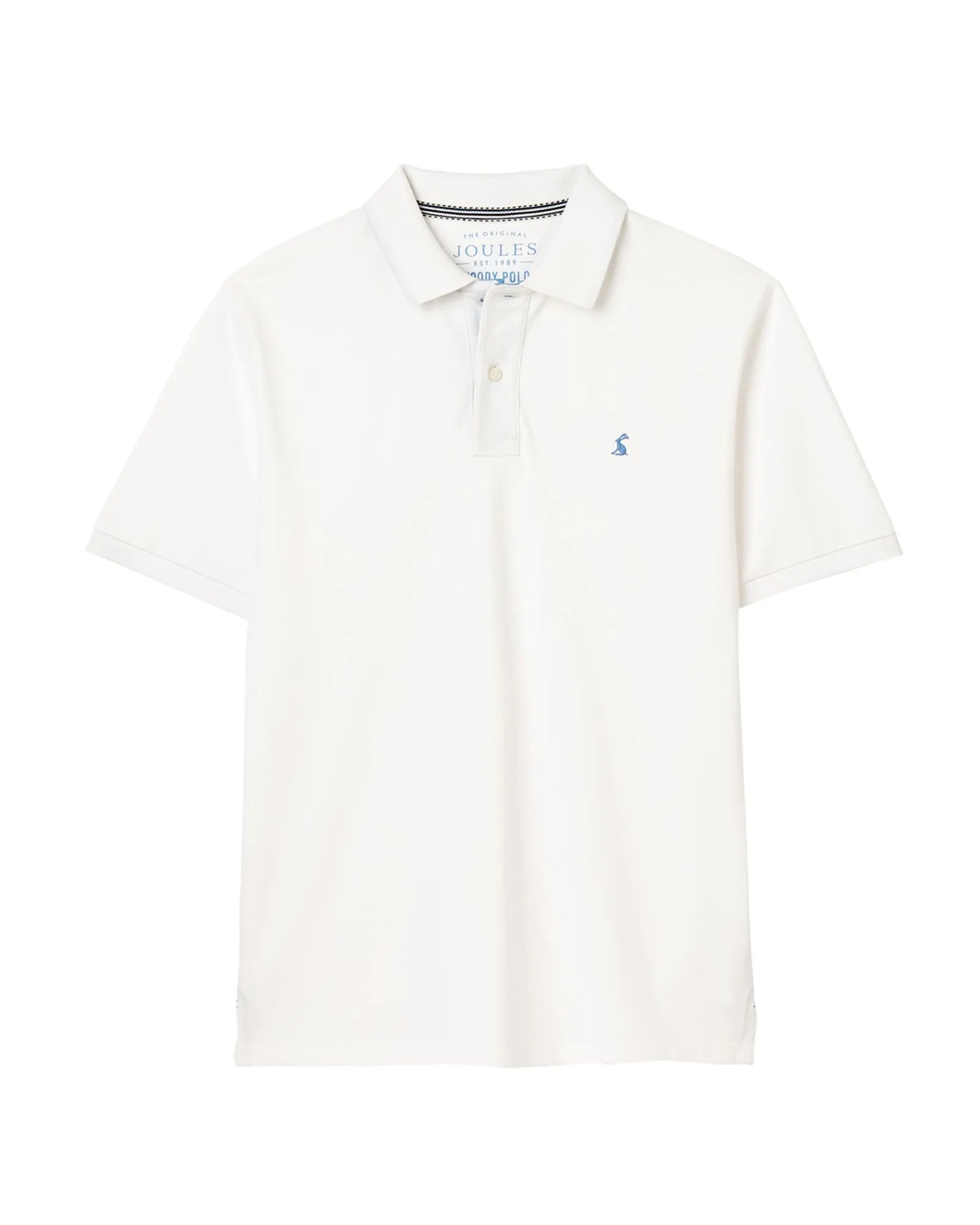 Woody White Regular Fit Cotton Pique Polo Shirt