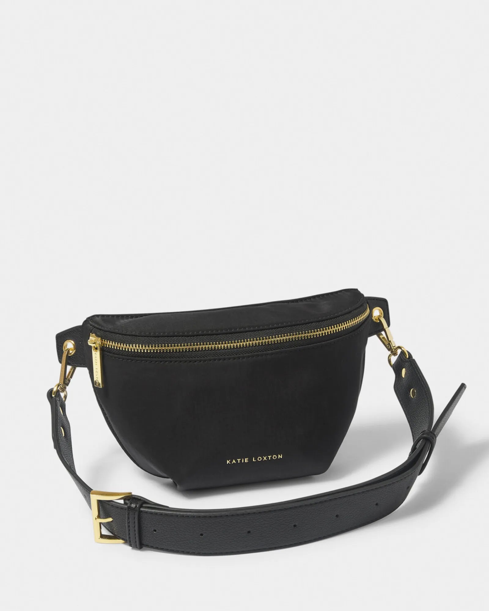 Nylon-Luxe Belt Bag - Black