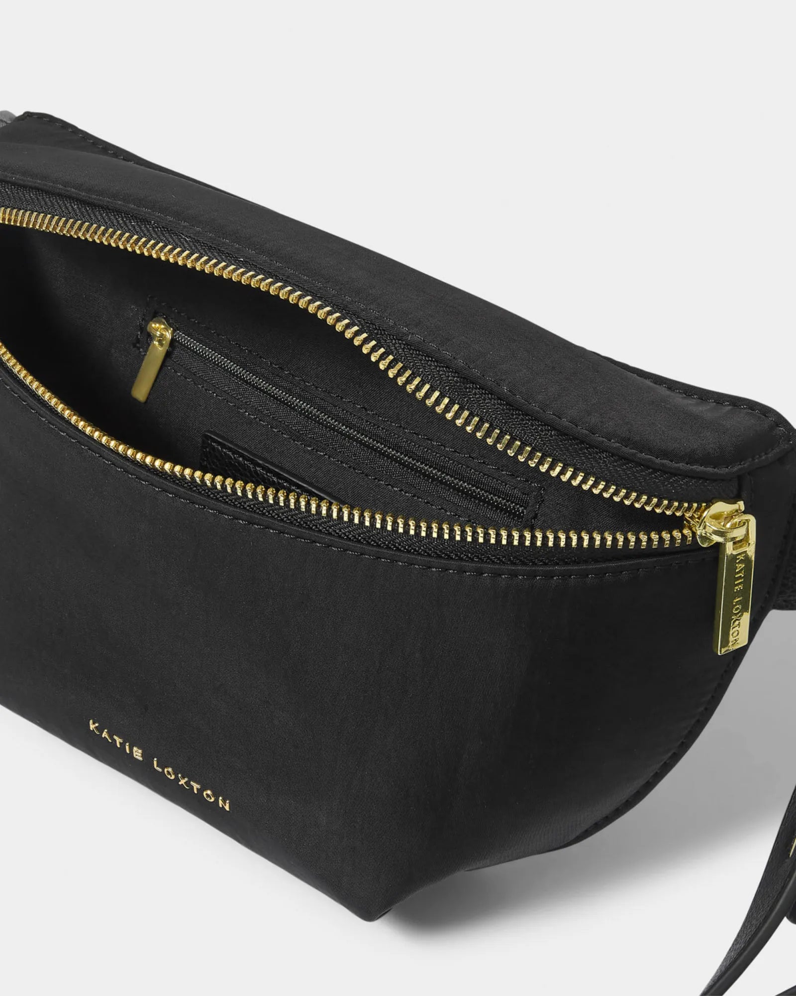 Nylon-Luxe Belt Bag - Black